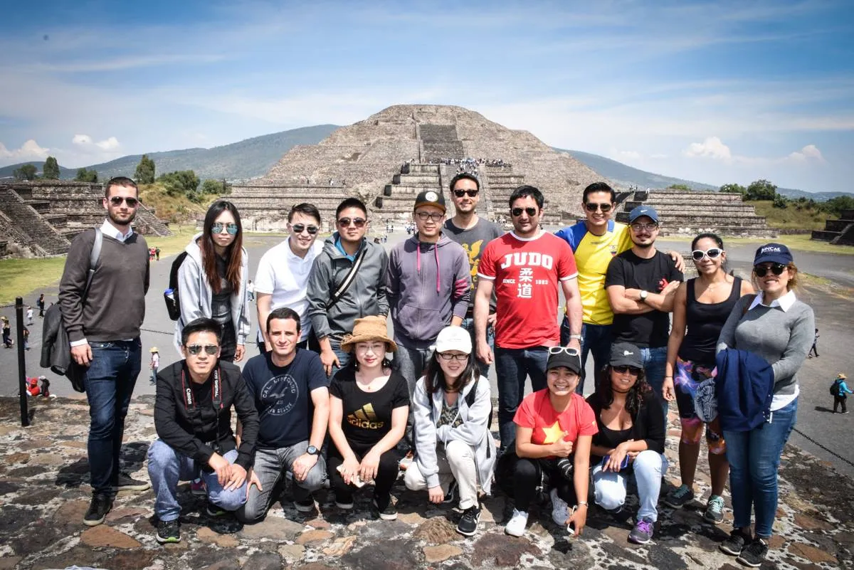 Visitaron Teotihuacán.