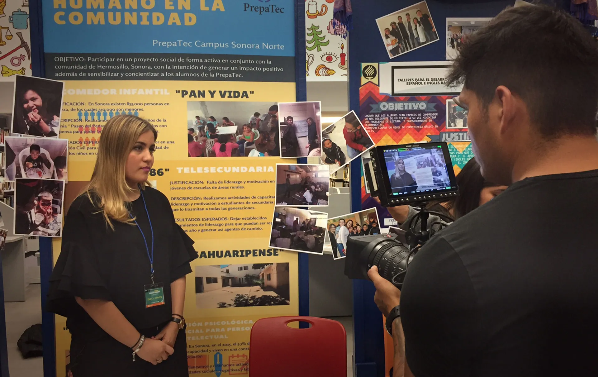 Alumna participando en encuentro