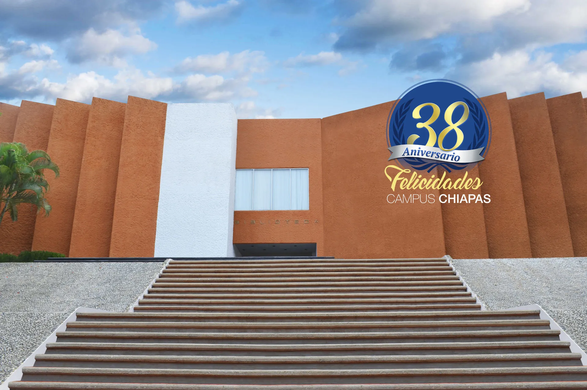 Fachada de la Biblioteca del campus