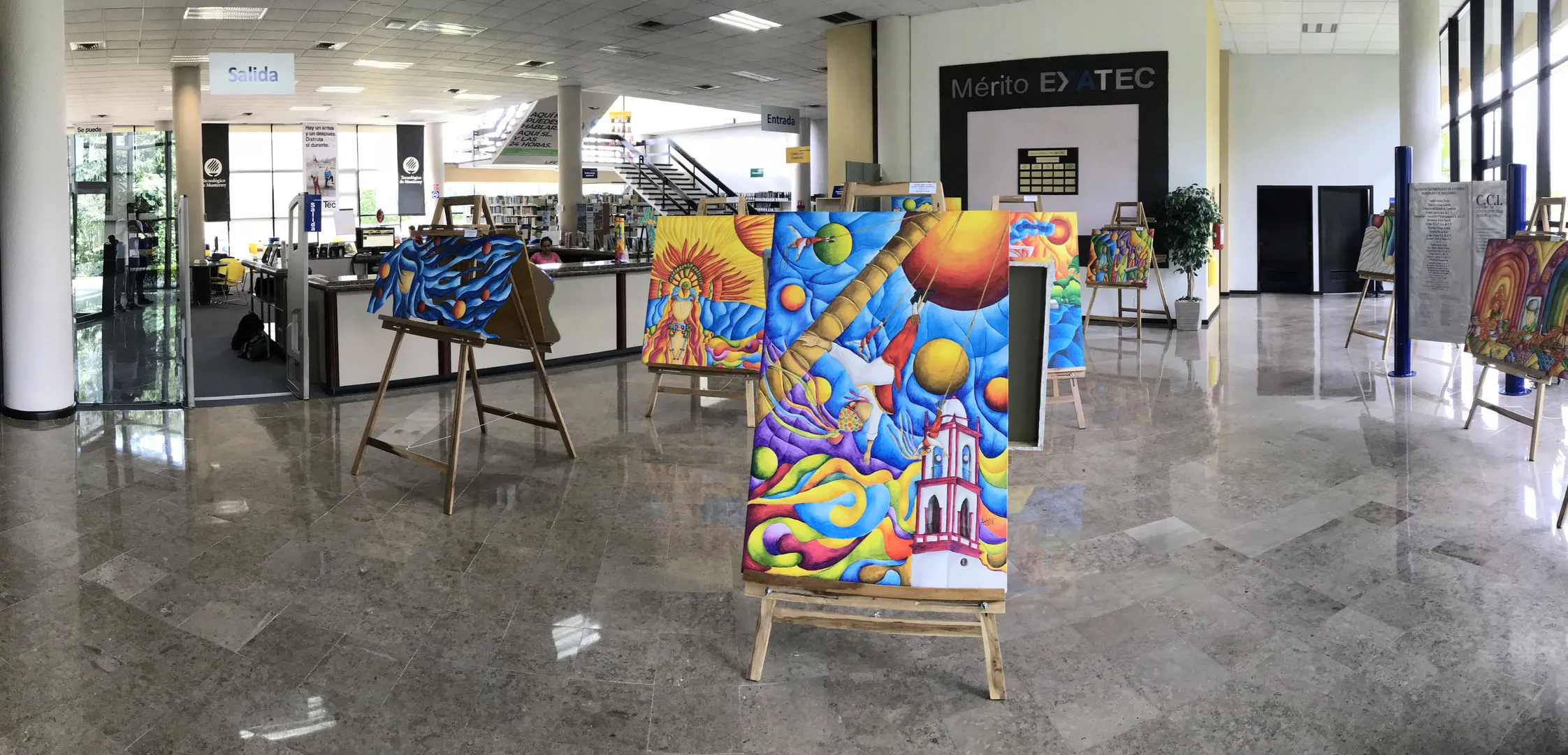 Entre pinceladas, inspiración y pigmentos de color, arrancó la exposición “Sueños pigmentados” en la biblioteca del Tecnológico de Monterrey en Veracruz. 