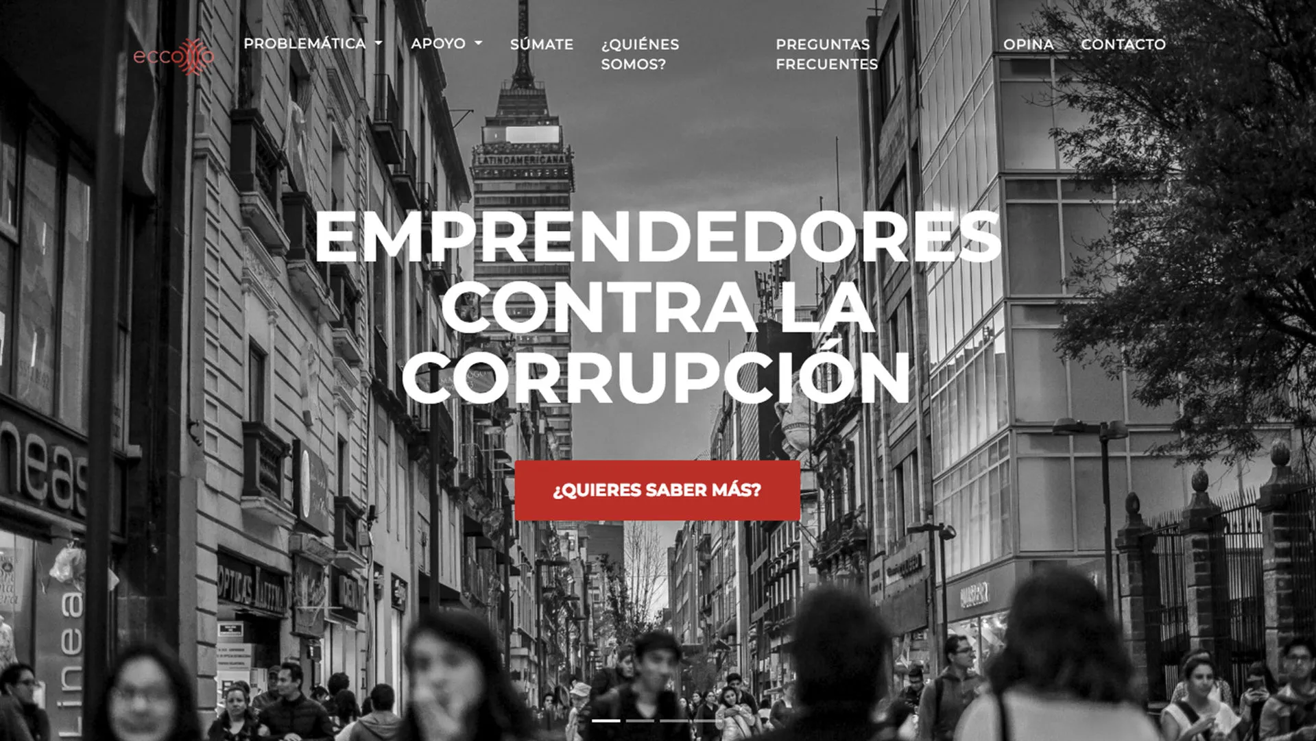 Plataforma web que combate la corrupción.