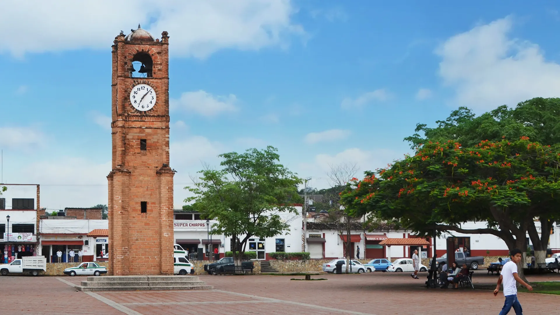Torre del Reloj en Plaza Principal de Chiapa de Corzo