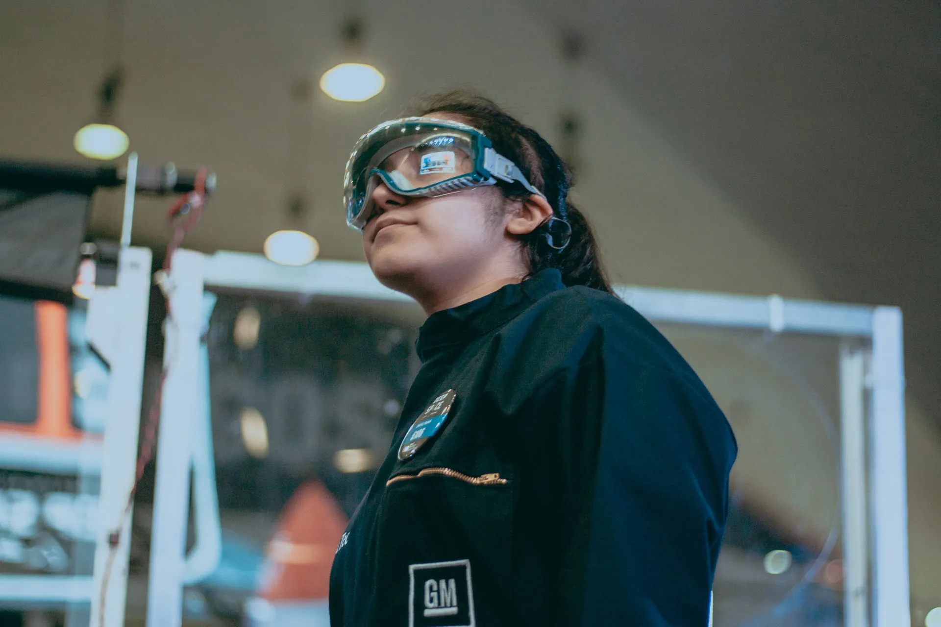 Flor participando en el regional de robótica en Monterrey