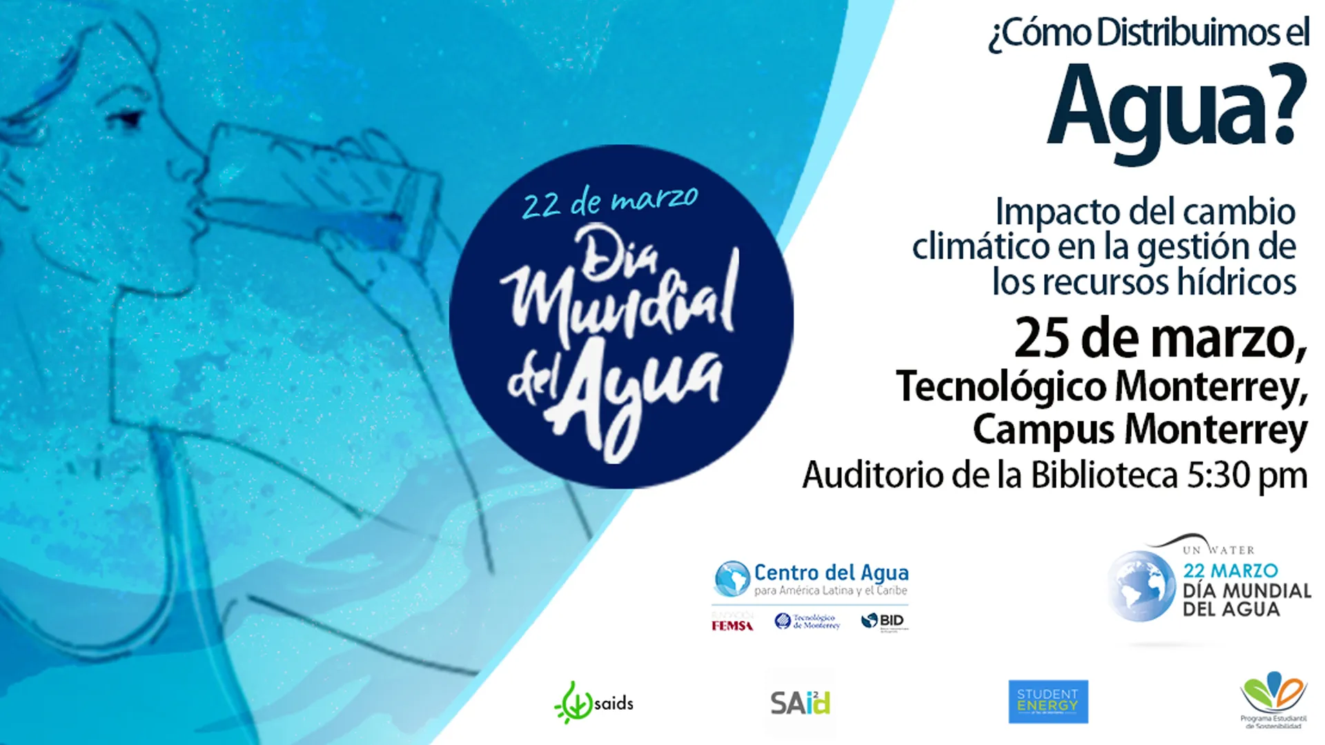 Realizarán panel de expertos por el Día Mundial del Agua 