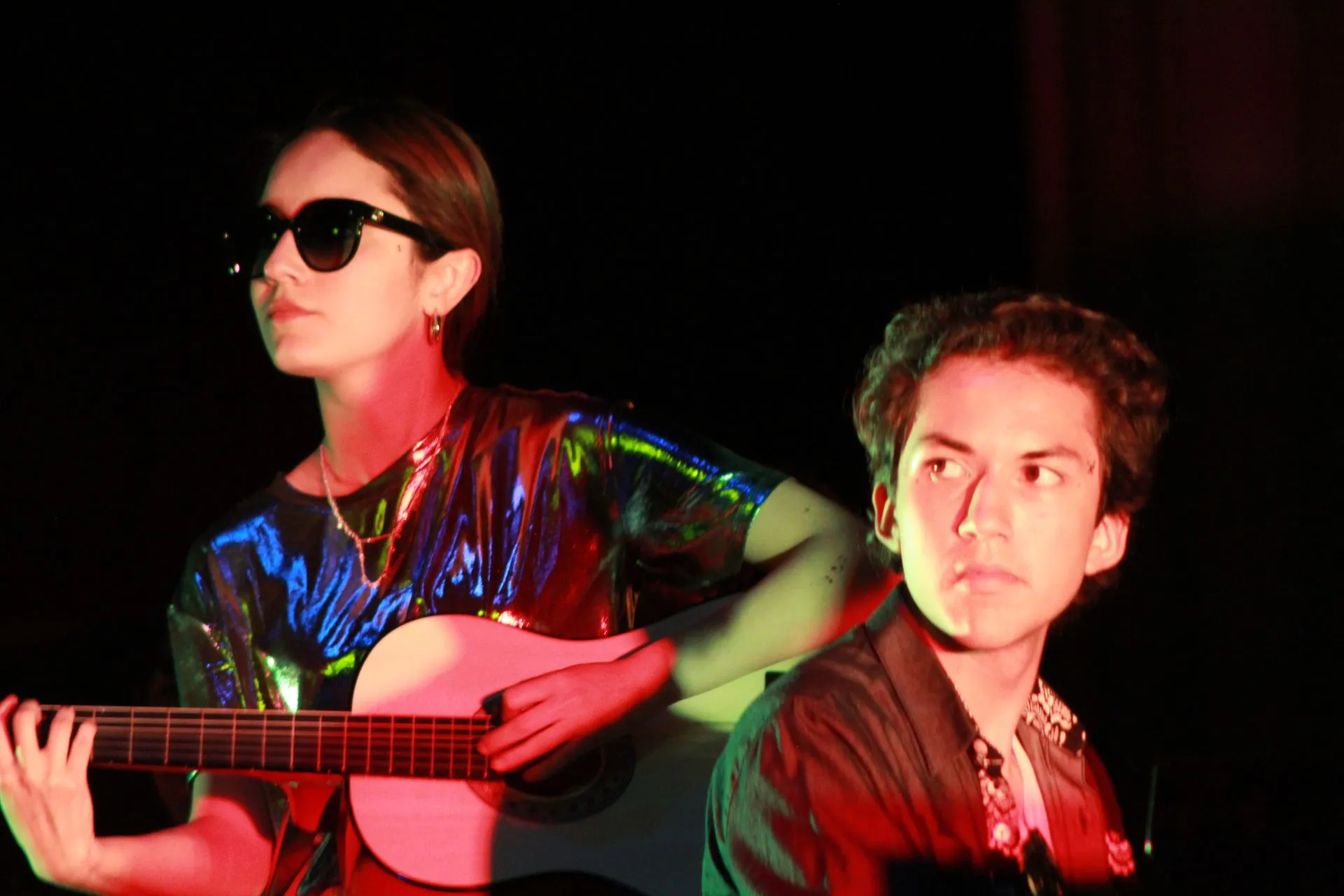 Claudia (guitarrista) y Erik (pianista) en el concierto