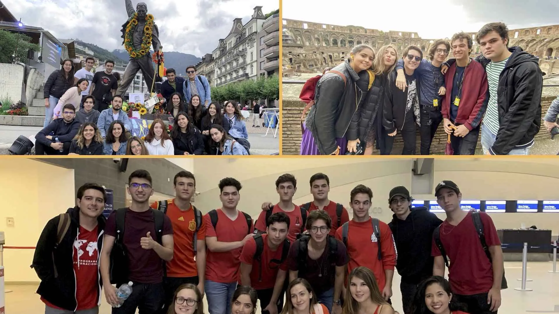 Diferentes alumnos en intercambio europeo