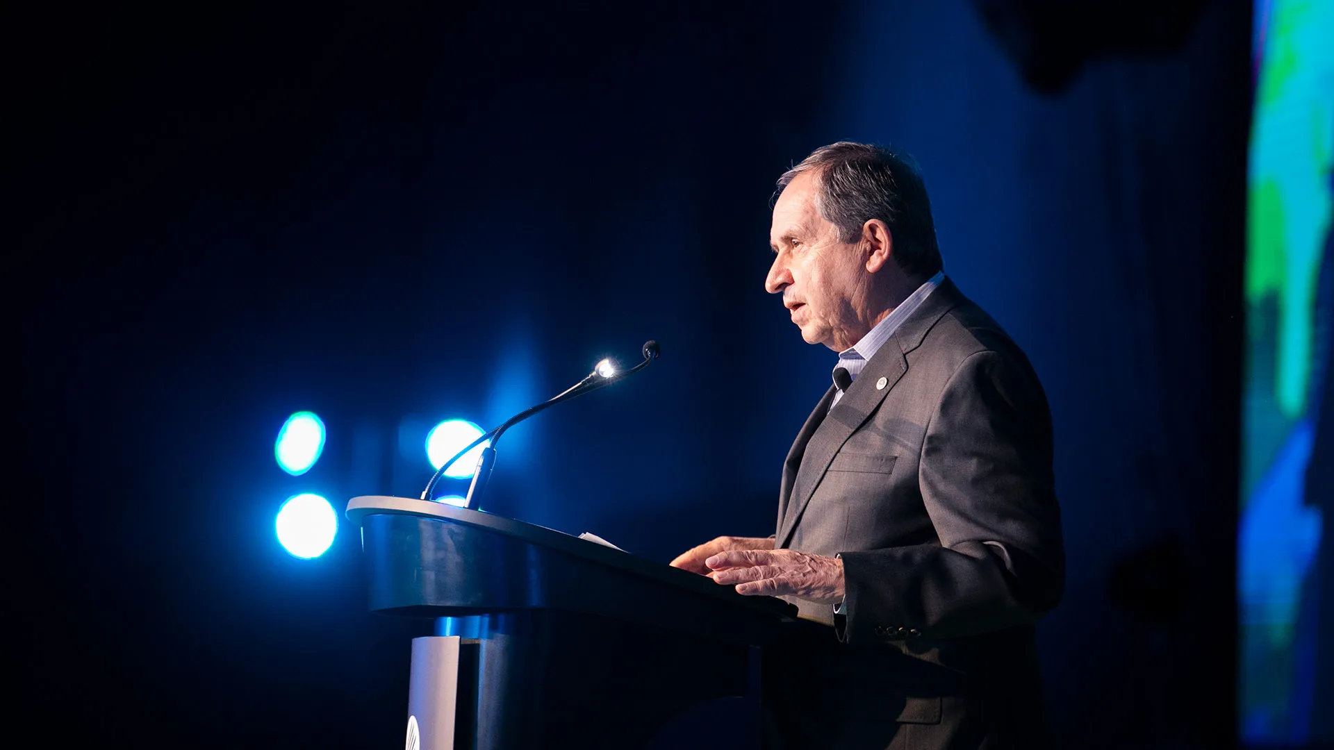 Salvador Alva, presidente del Tec durante discurso en Reunión de Consejeros 2020