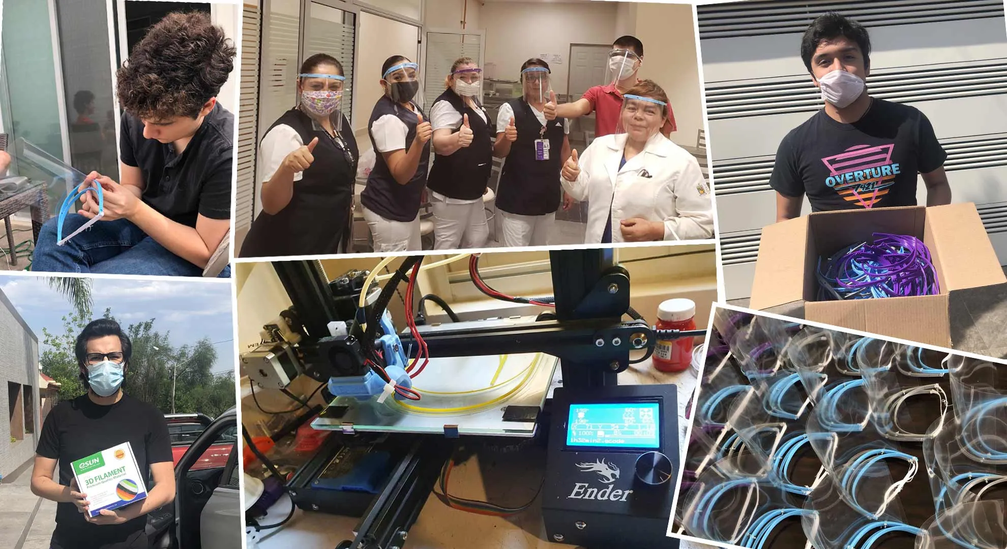 Estudiantes del Tec crean caretas protectoras y las donan a hospitales en Nuevo León.