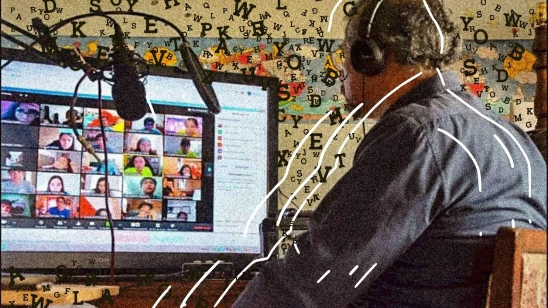 Hector Díaz, durante una de sus clases en línea.