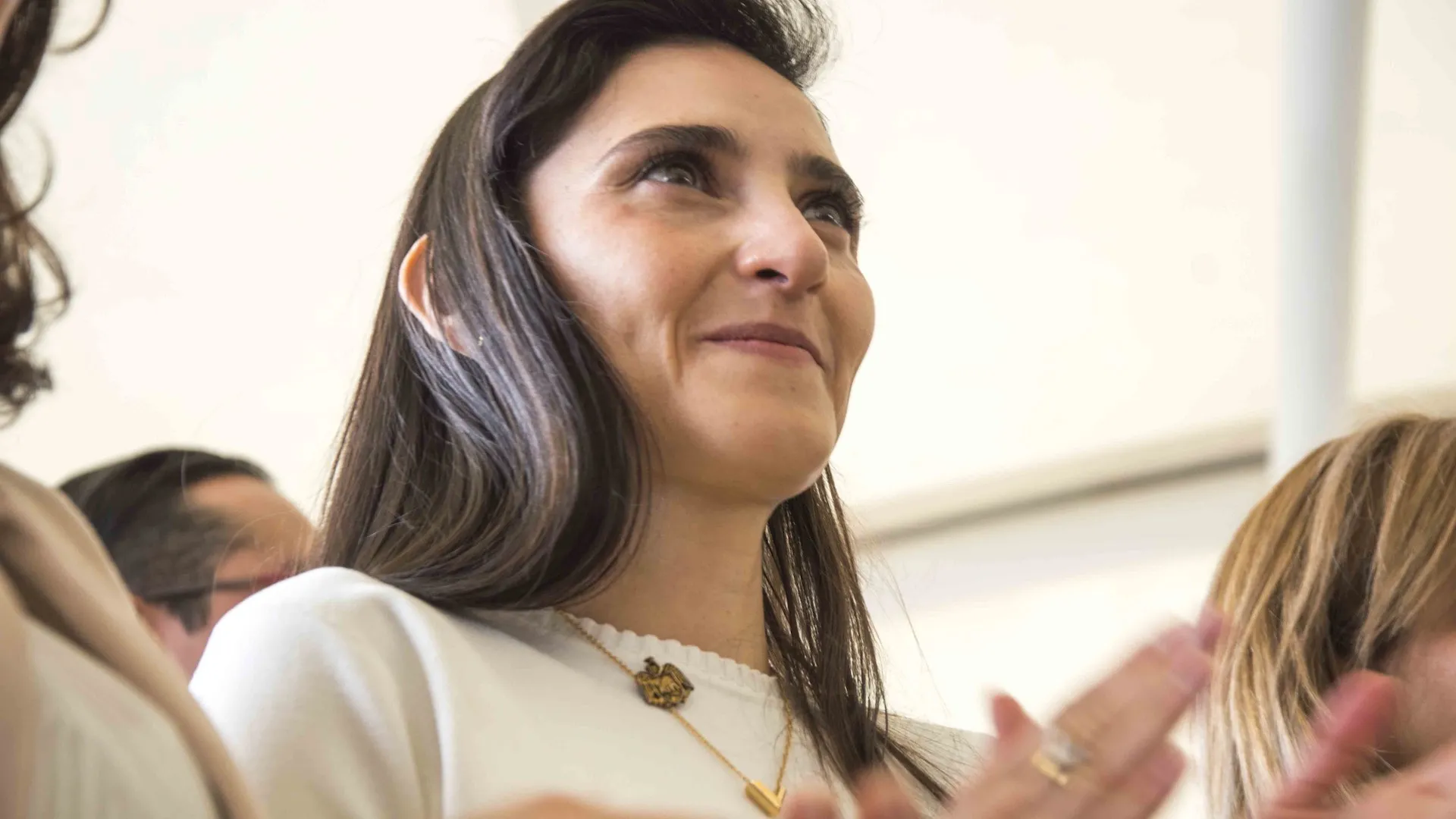 Carmen Karina en ceremonia para tomar la presidencia por PCM Noticias