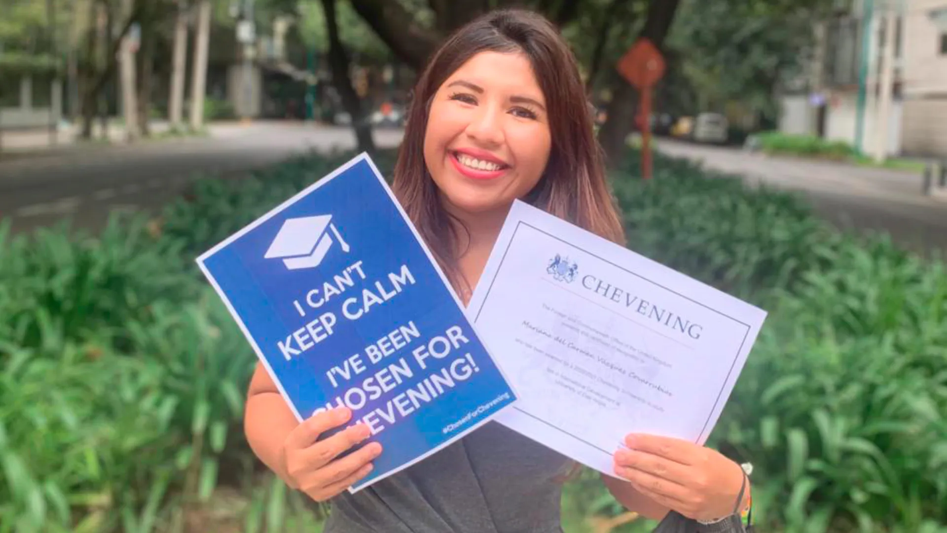 Mariana fue elegida para estudiar en Norwich, Inglaterra.