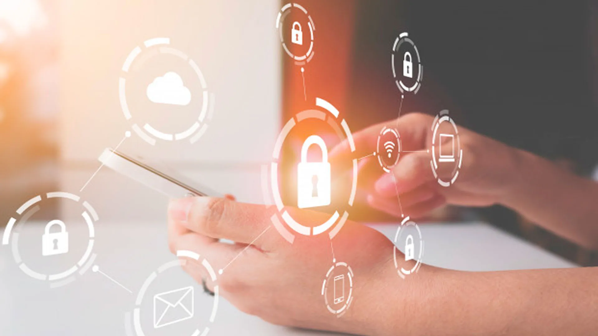 Telefono inteligente usando ciberseguridad