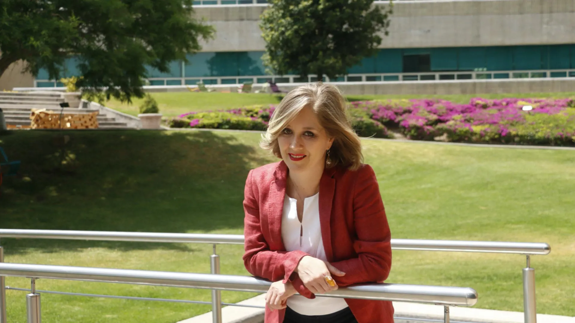 Gabriela Dorado en el Tec campus San Luis. 