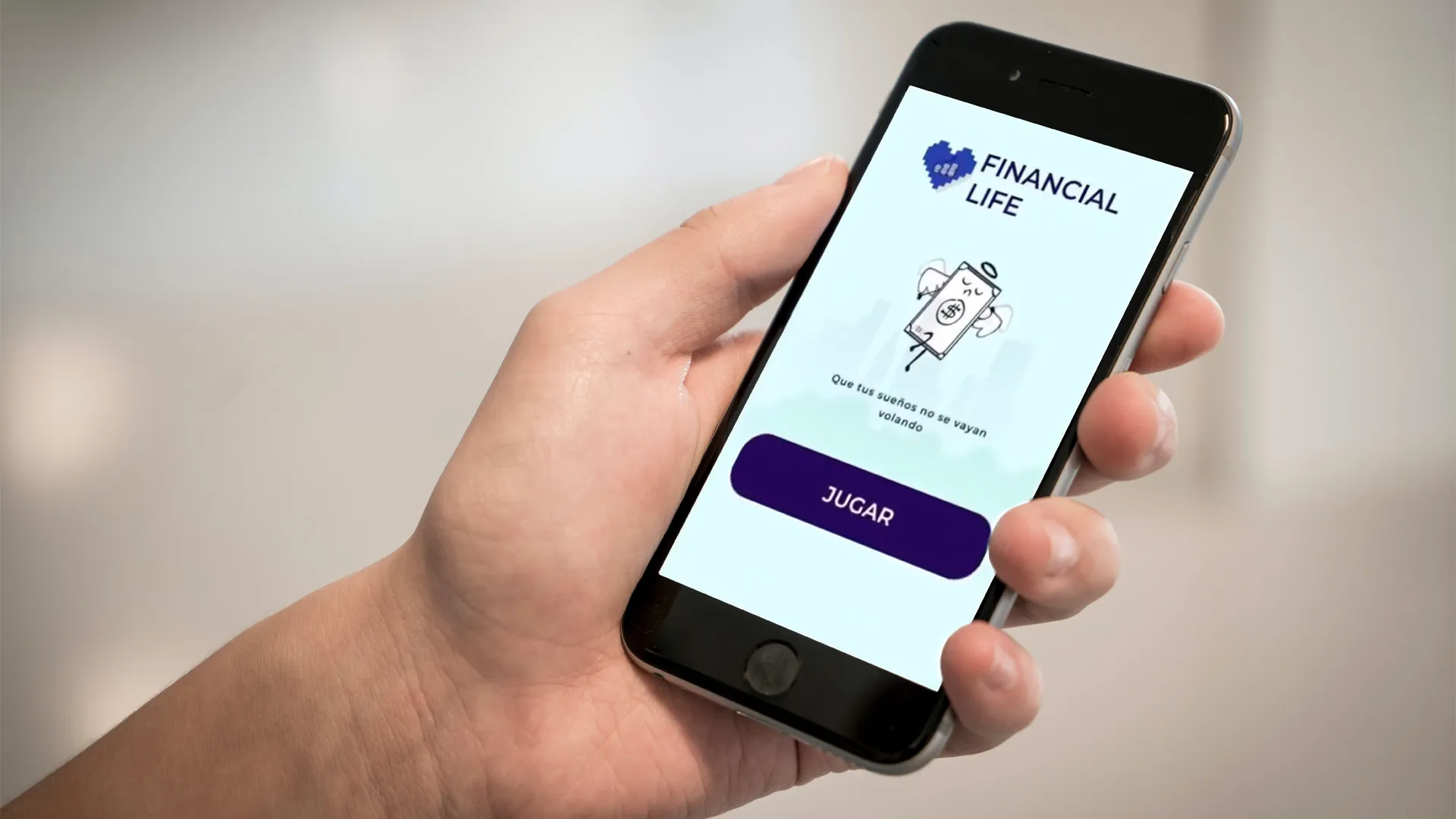 Vista de la aplicación Financial Life que ganó el Hackathon BBVA 2020