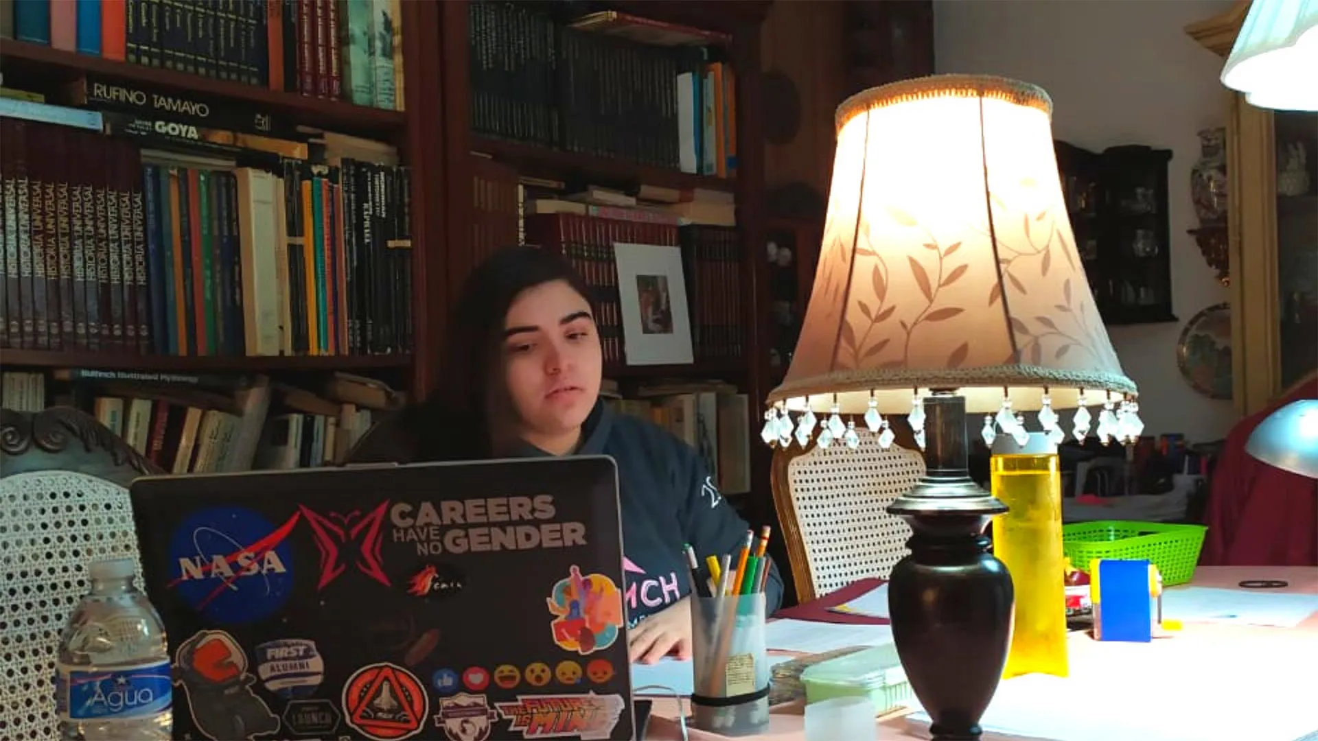 Katia en su último año en olimpiadas de matemáticas 