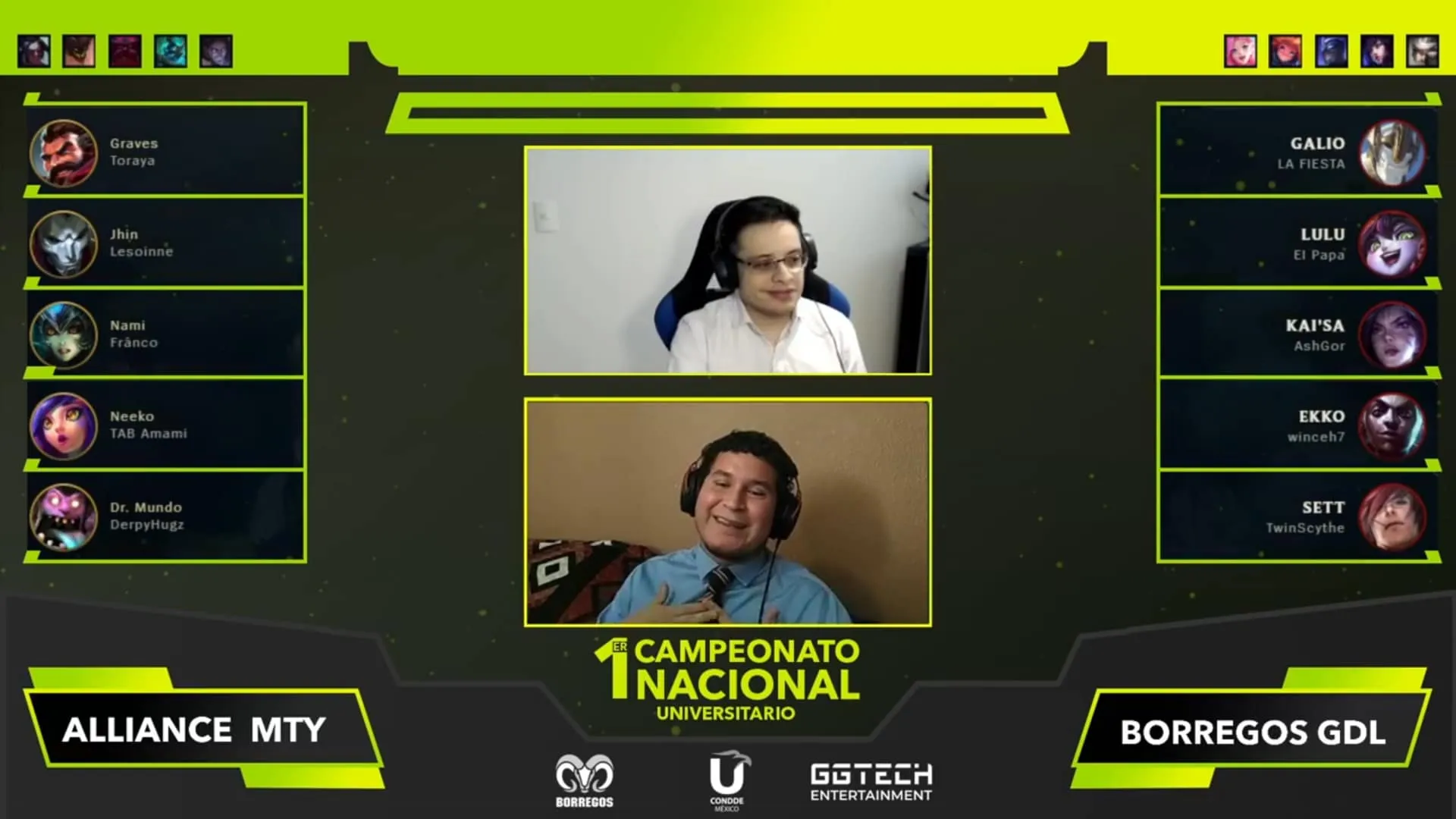 Borregos GDL en la final del primer Campeonato Nacional Universitario de eSports