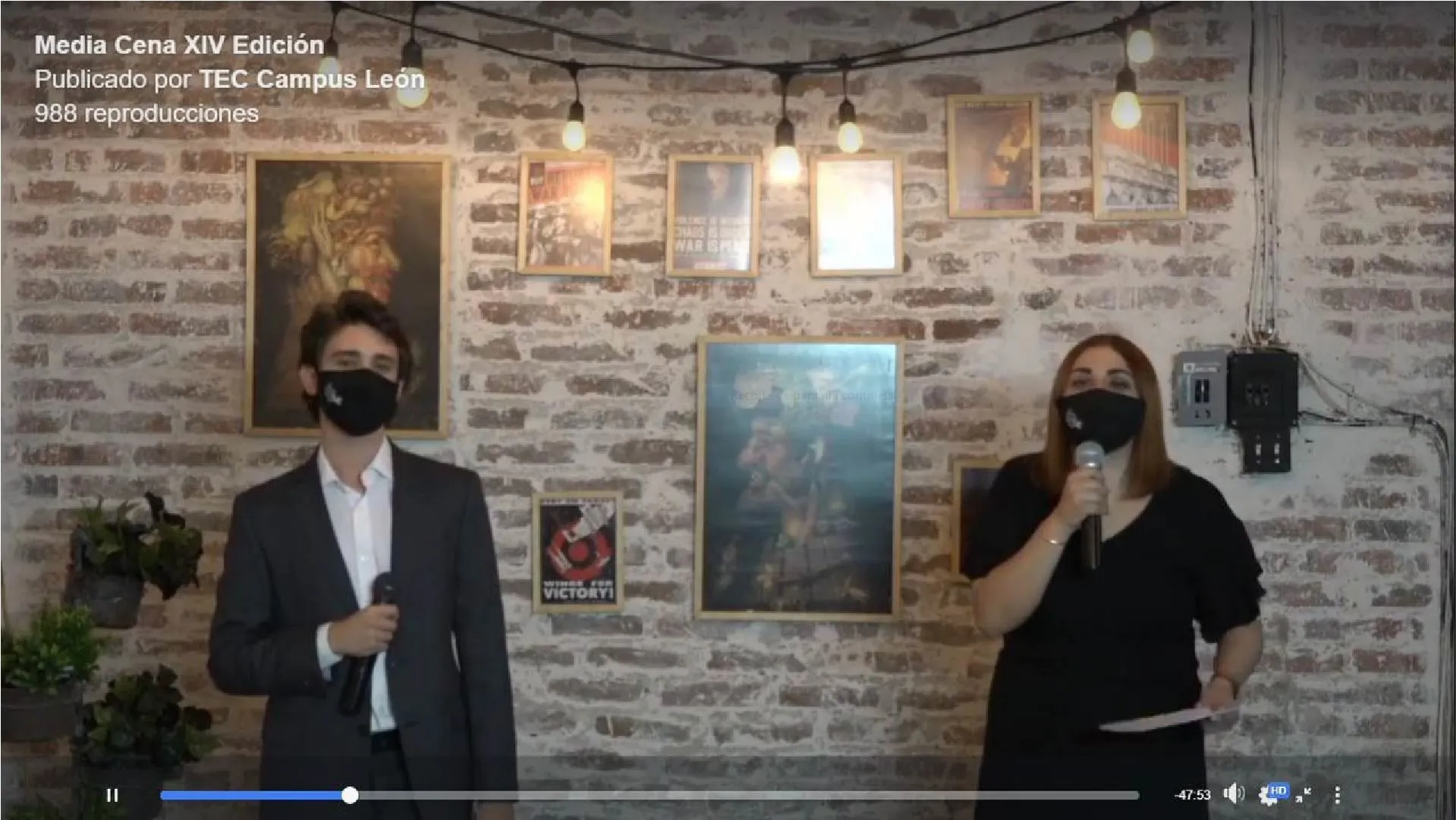 Imagen de la transmisión en vivo de Media Cena