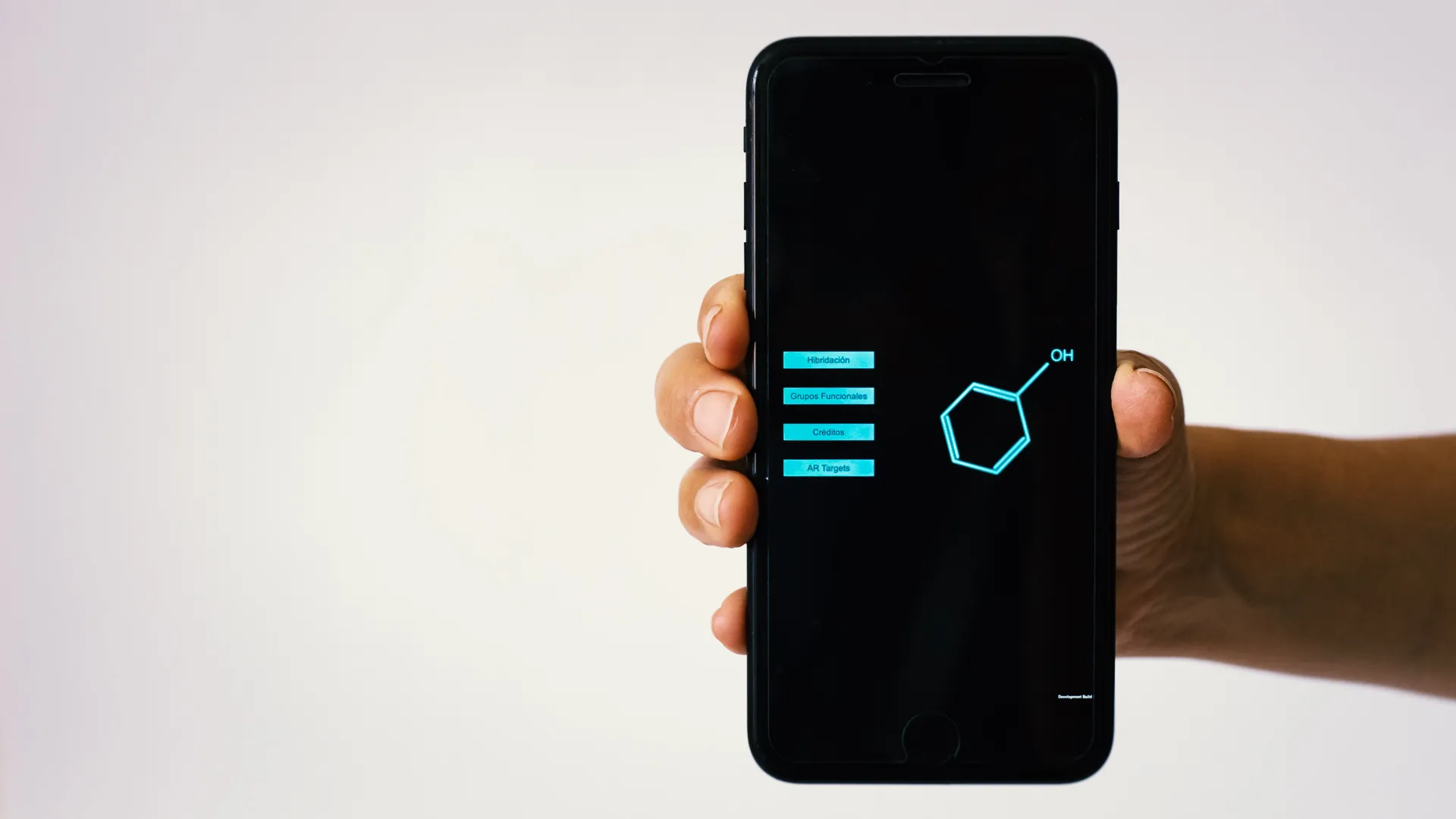 Pantalla de inicio de la aplicación Hibridación del Carbono
