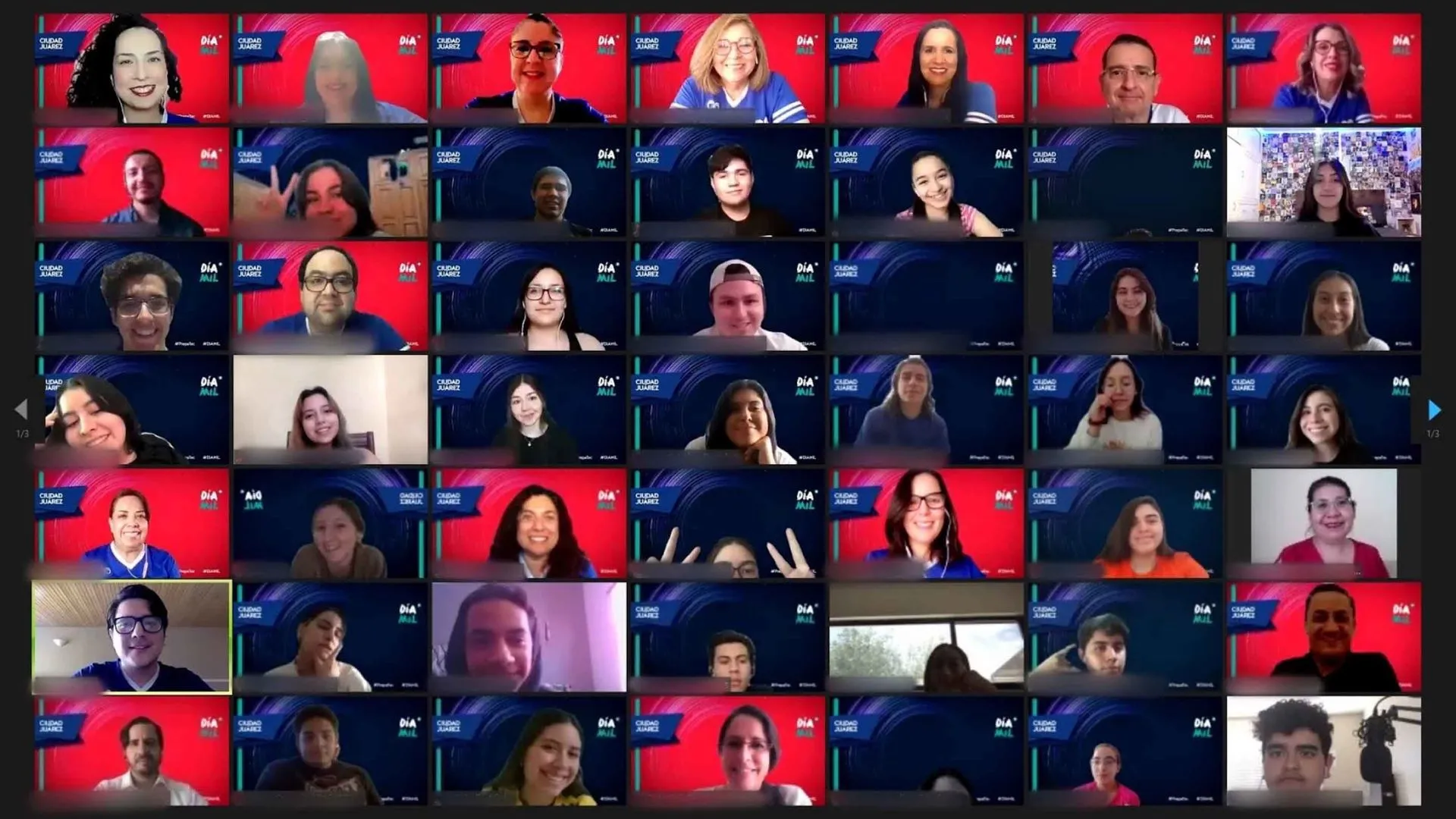 Alumnos, profesores, colaboradores y directivos en el evento de Día Mil+