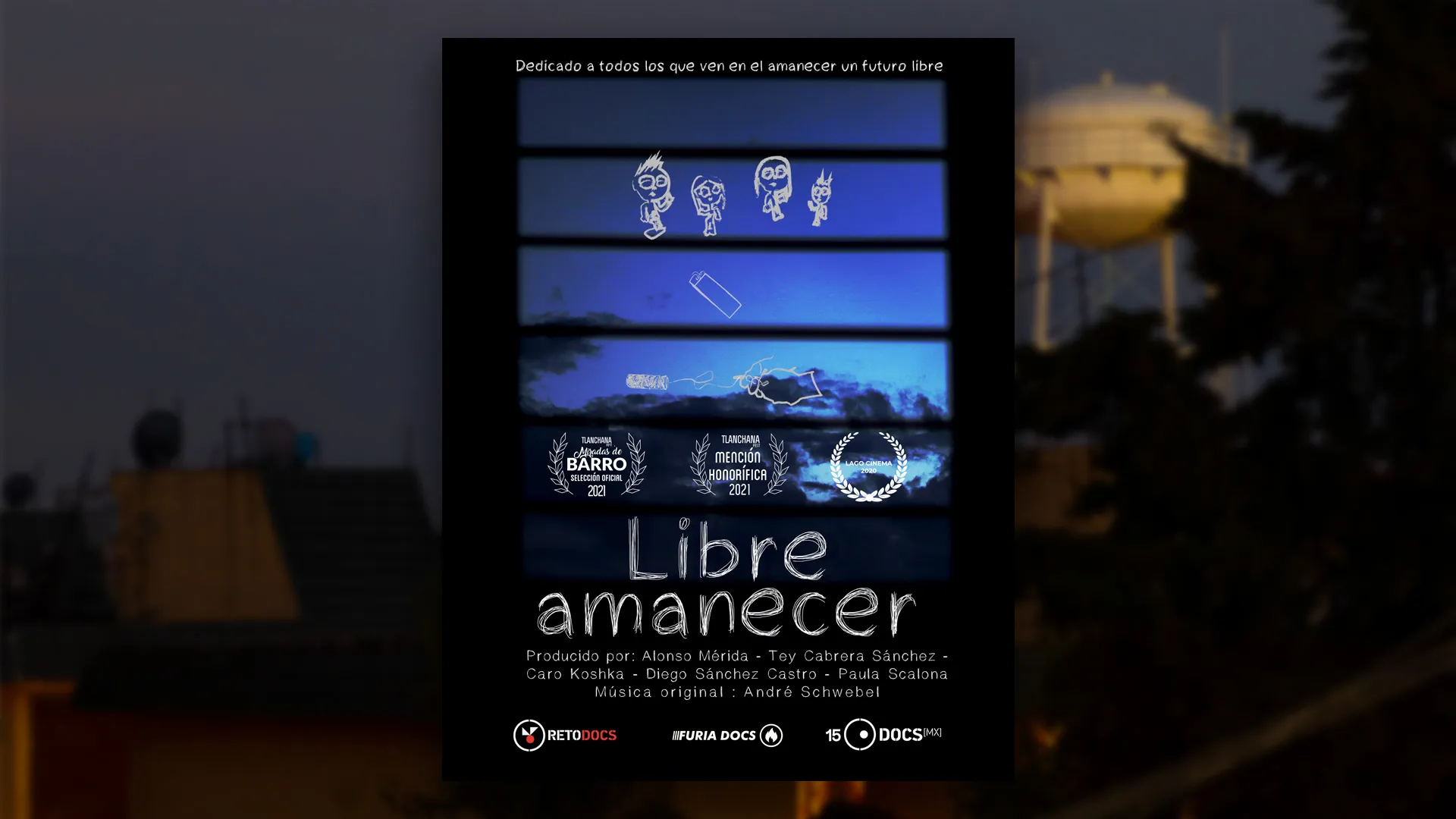 Póster del cortometraje Libre amanecer, multipremiado, hecho por alumnos Tec