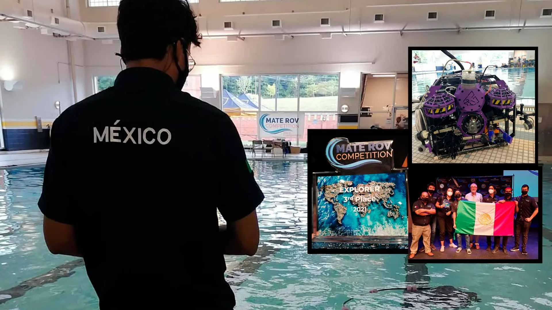 Estudiantes de la escuela de Ingeniería del Tec campus Cuernavaca ganan el 3er lugar en competencia submarina MATE ROV COMPETITION