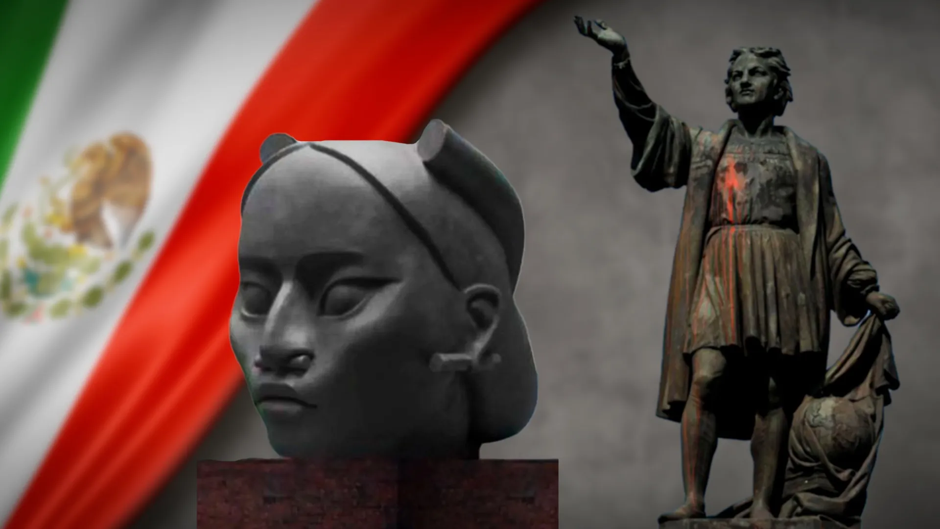 Estatua de Colón y Escultura de Tlali son símbolos para crear identidad nacional