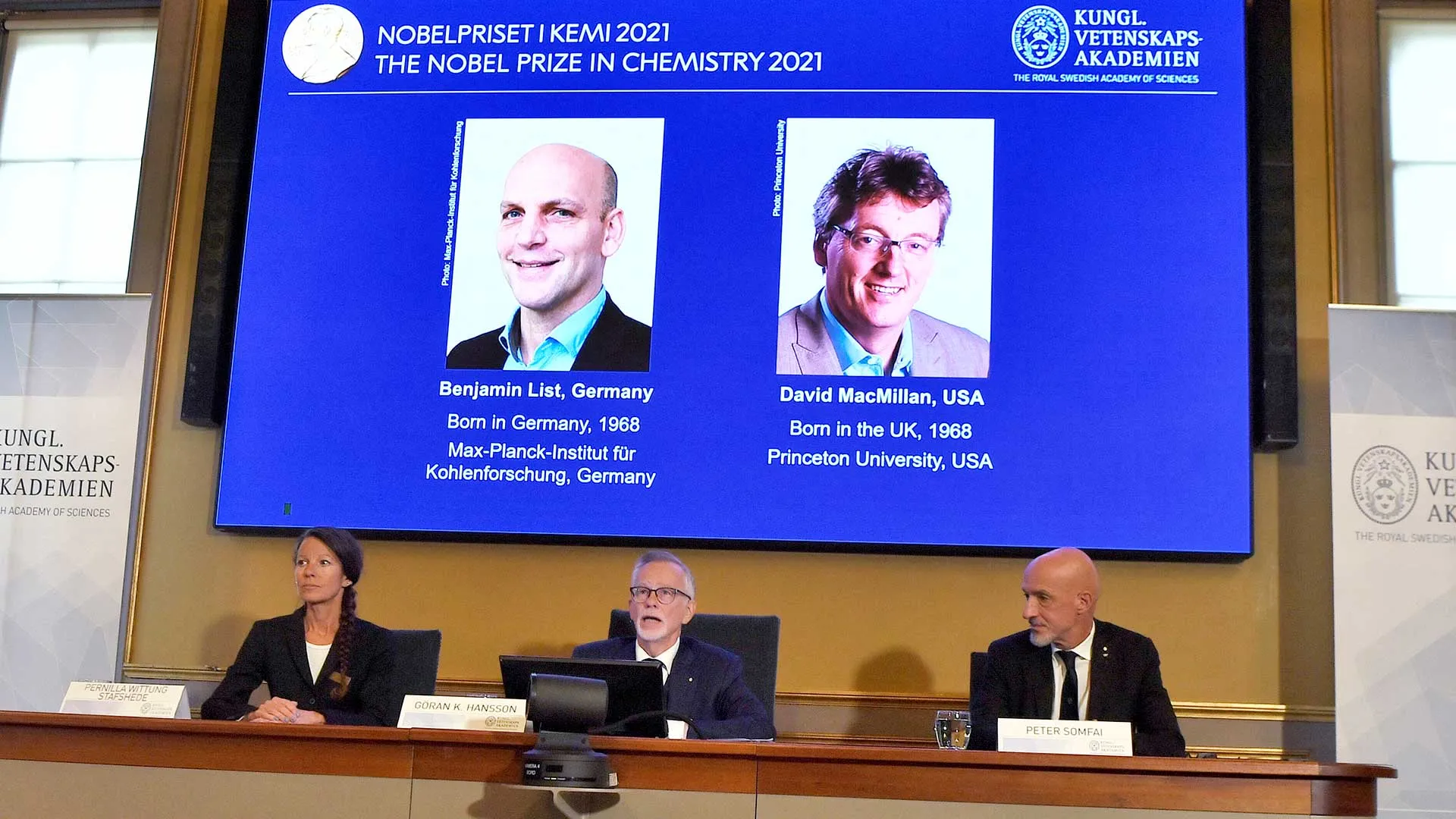 Ganadores del Premio Nobel de Química 2021