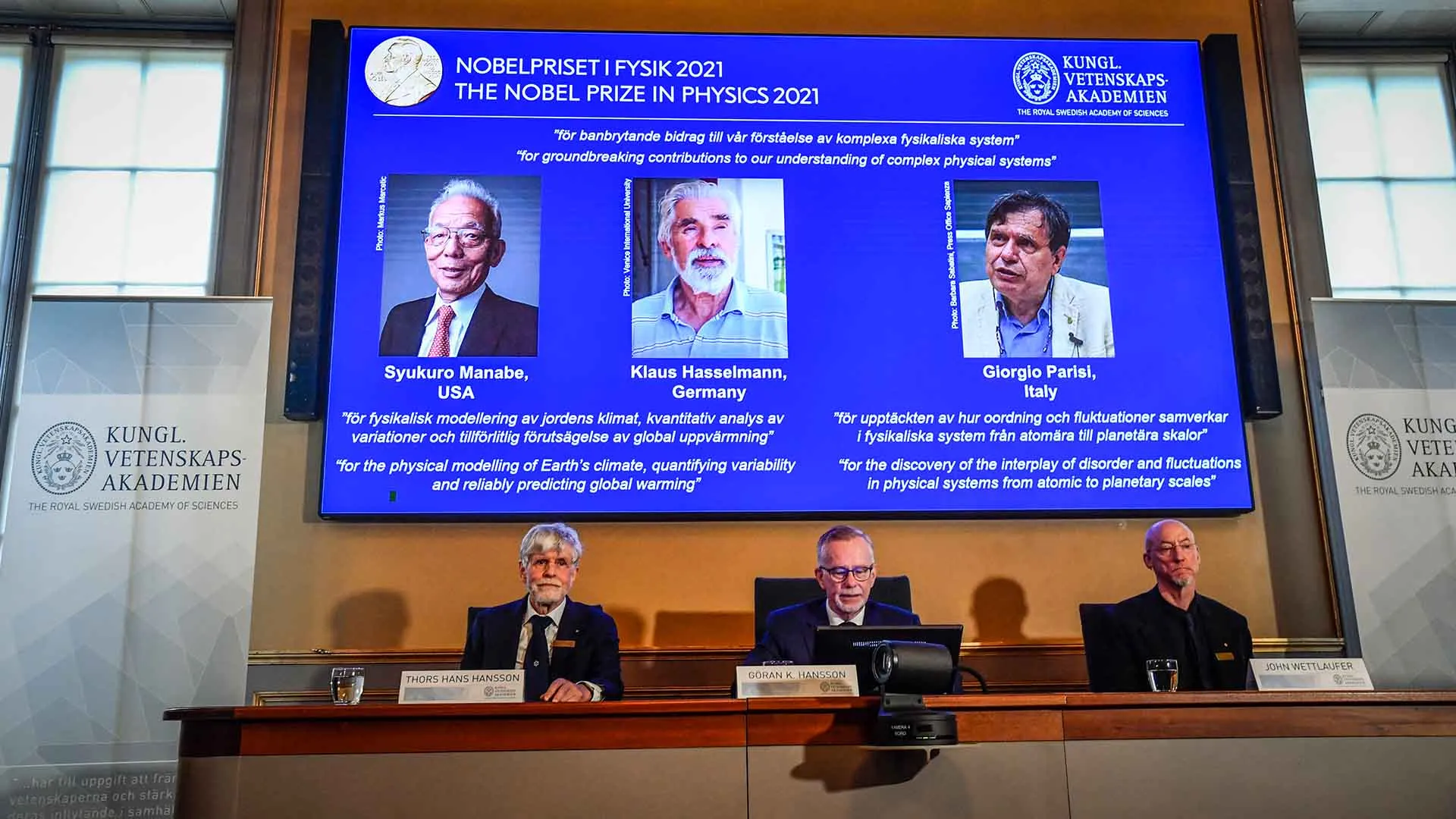 Nobel de Física a científicos del clima