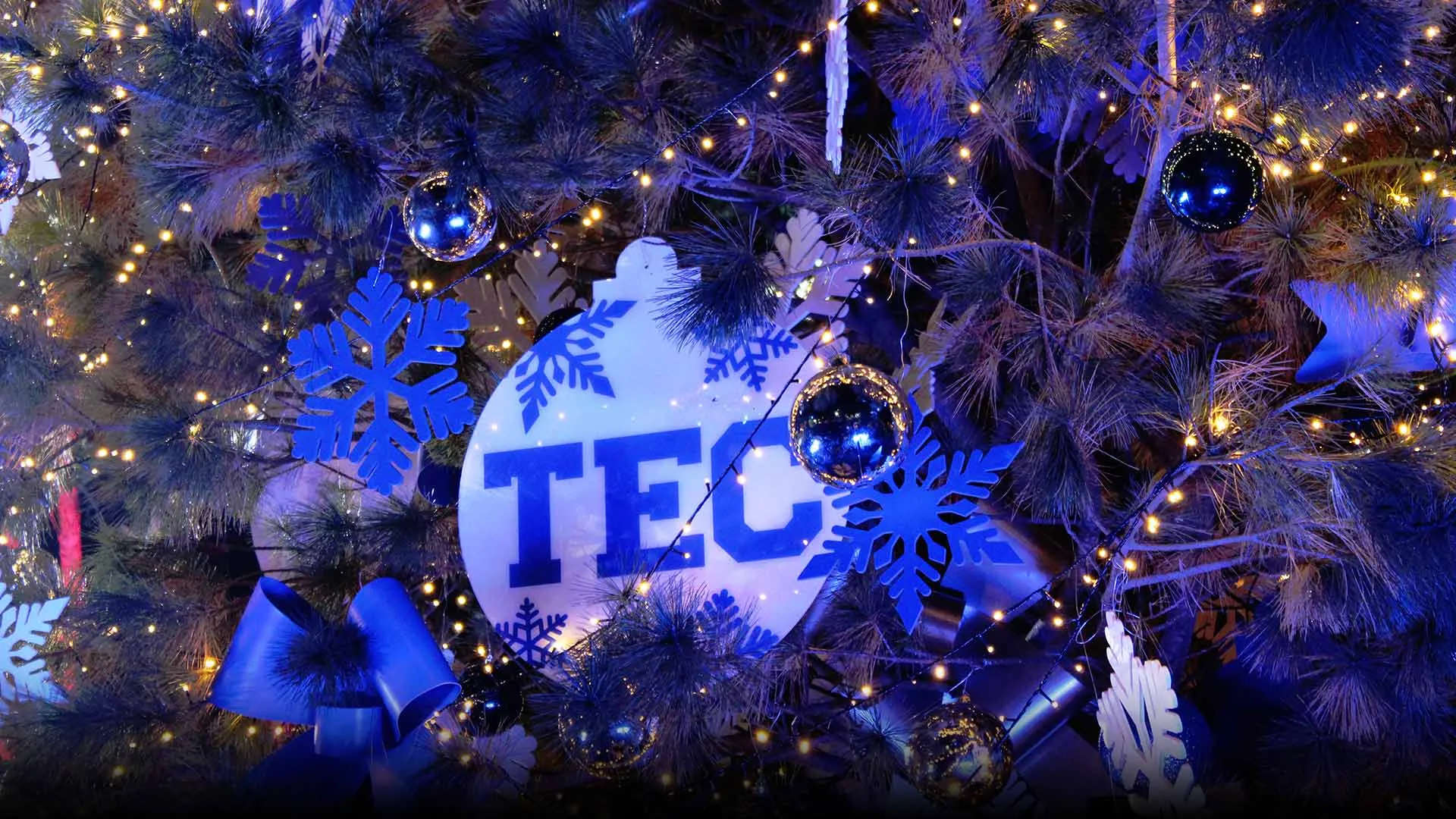 Encendido del pino en Fiestas Tec del Campus Monterrey 