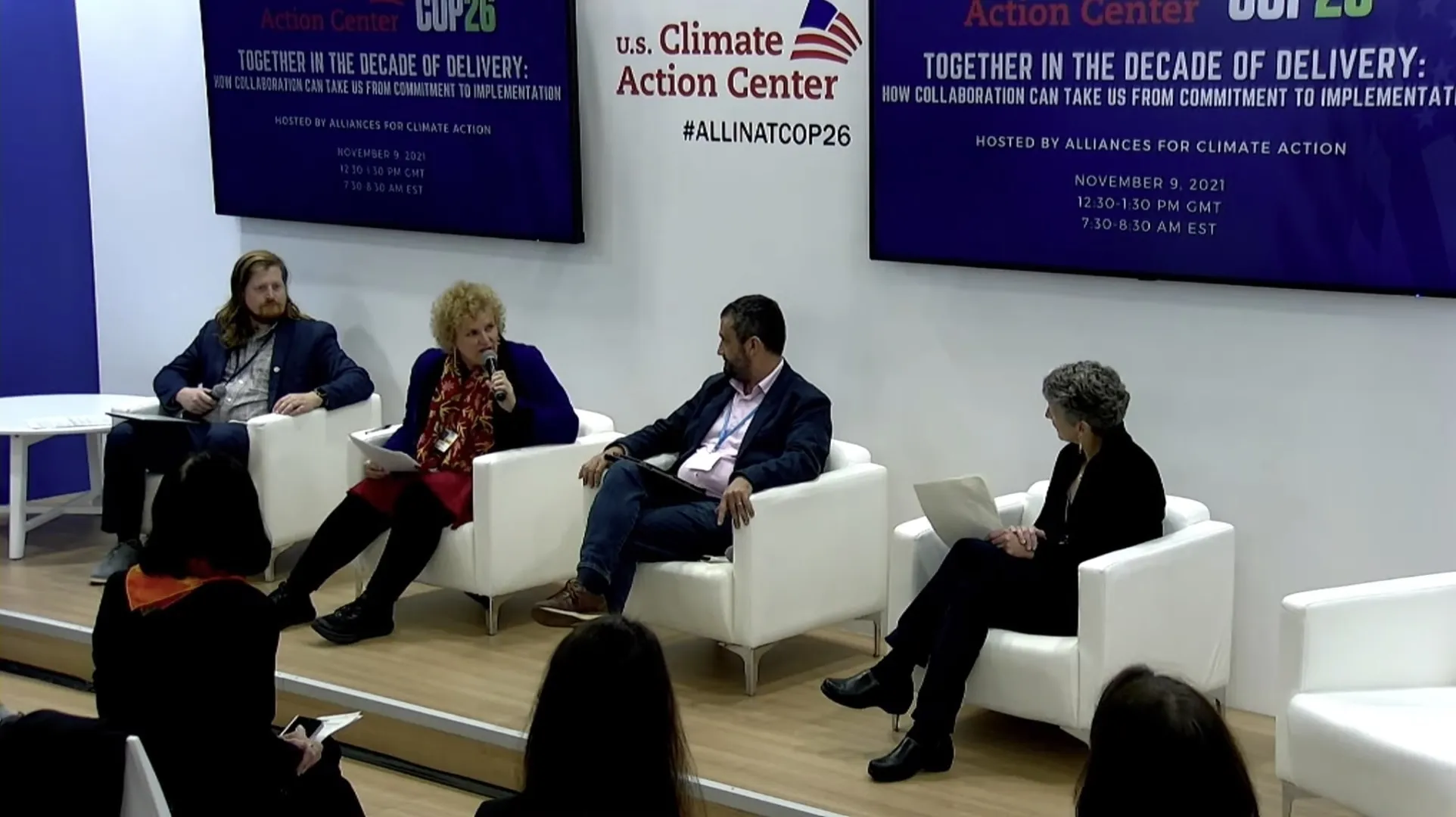 Inés Saenz, vicepresidenta de sostenibilidad del Tec de Monterrey, en la conferencia climática de Glasgow, Escocia, COP26