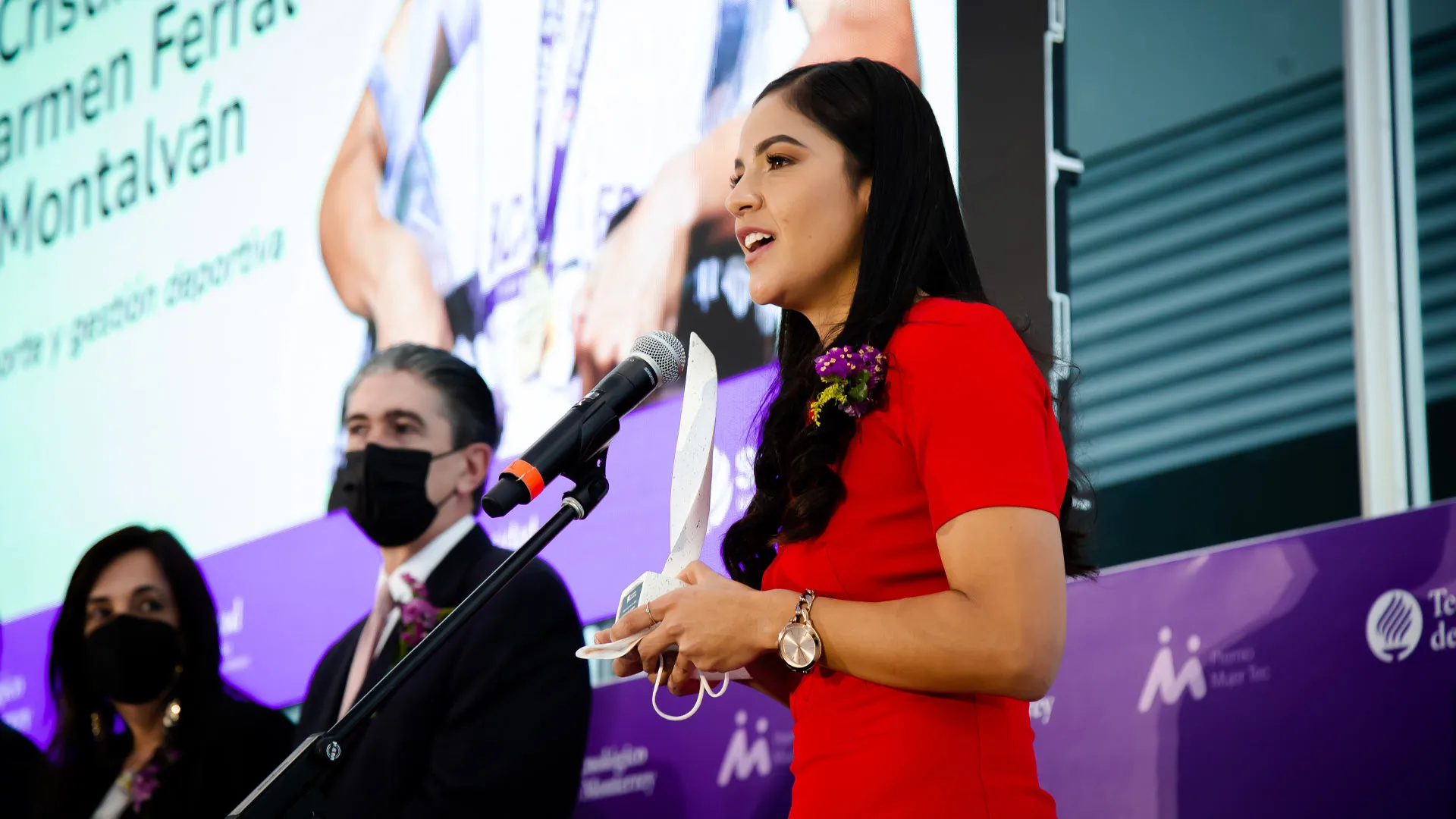 Las ganadoras del Premio Mujer Tec compartieron mensajes de aliento y empoderamiento de las mujeres.