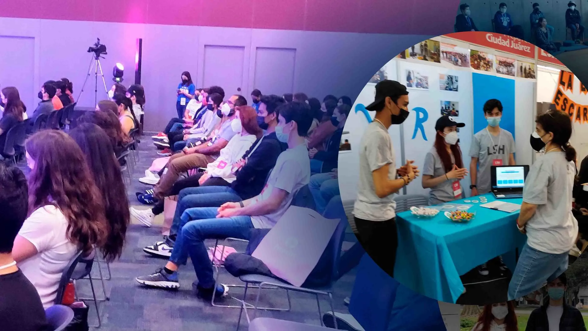 Alumnos de campus CDJ exponiendo su proyecto en LSH