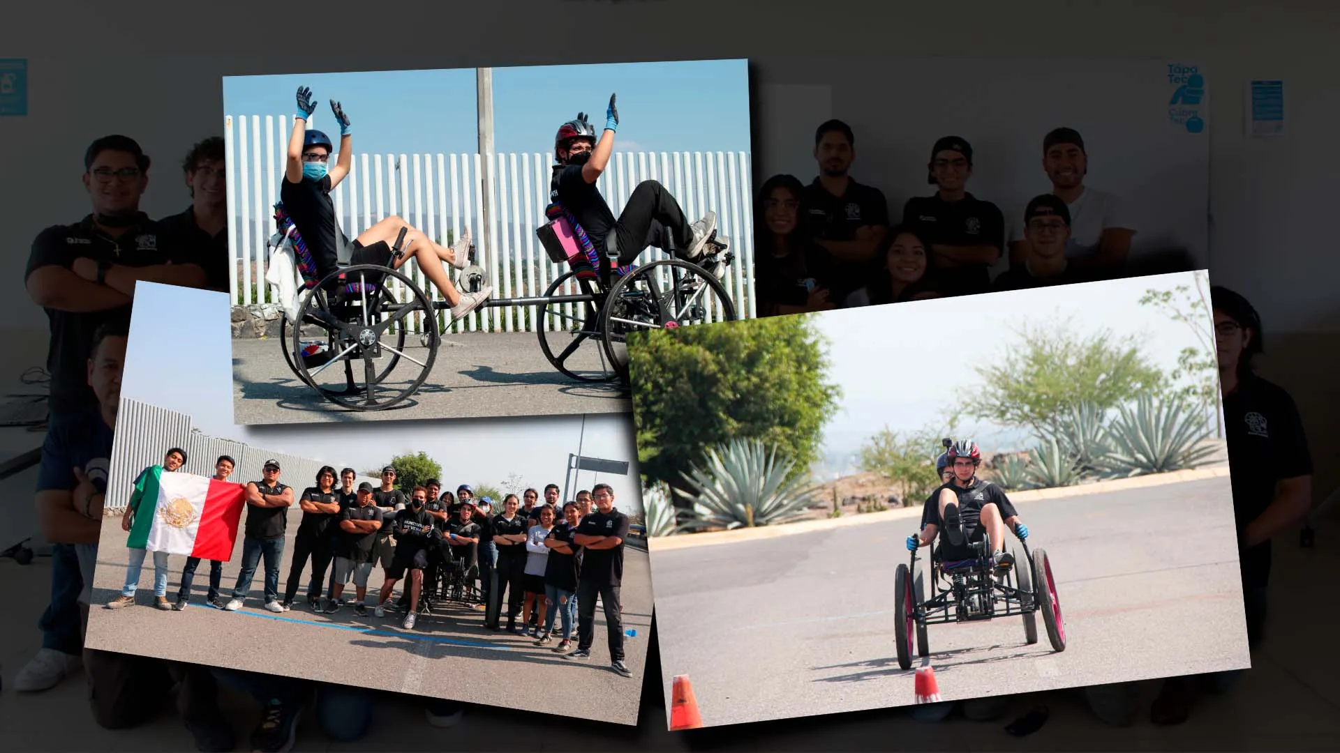 Aquí se muestran tres imágenes del equipo Iktan Roving participando en la competencia NASA Human Exploration Rover Challenge. Mexicanos son los mejores del mundo en competencia de la NASA