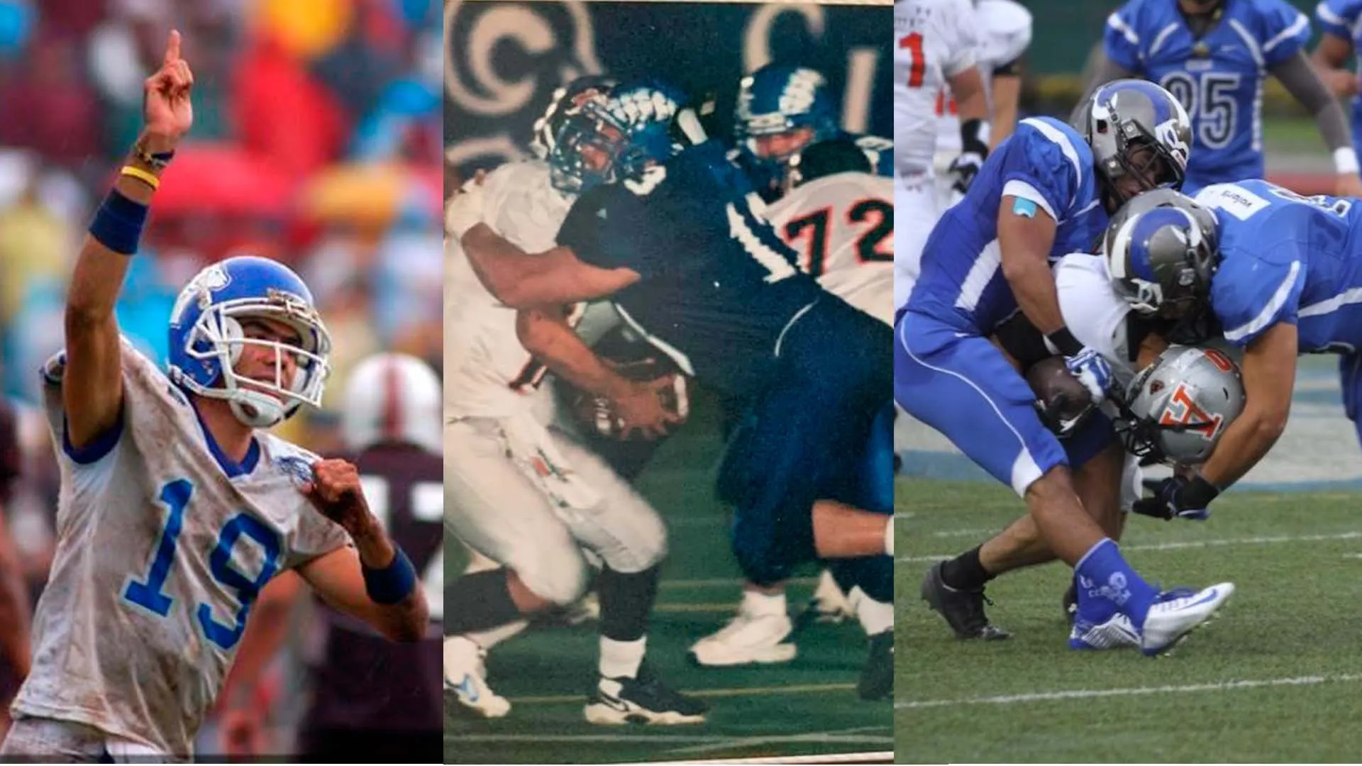 Distintas generaciones de borregos CCM mostrando amor por la camiseta 