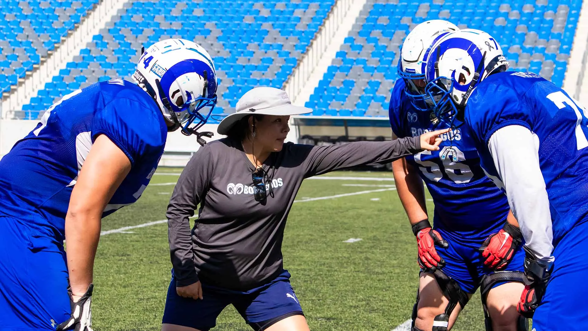 Coach Gaby: first woman on staff of Borregos Monterrey football team