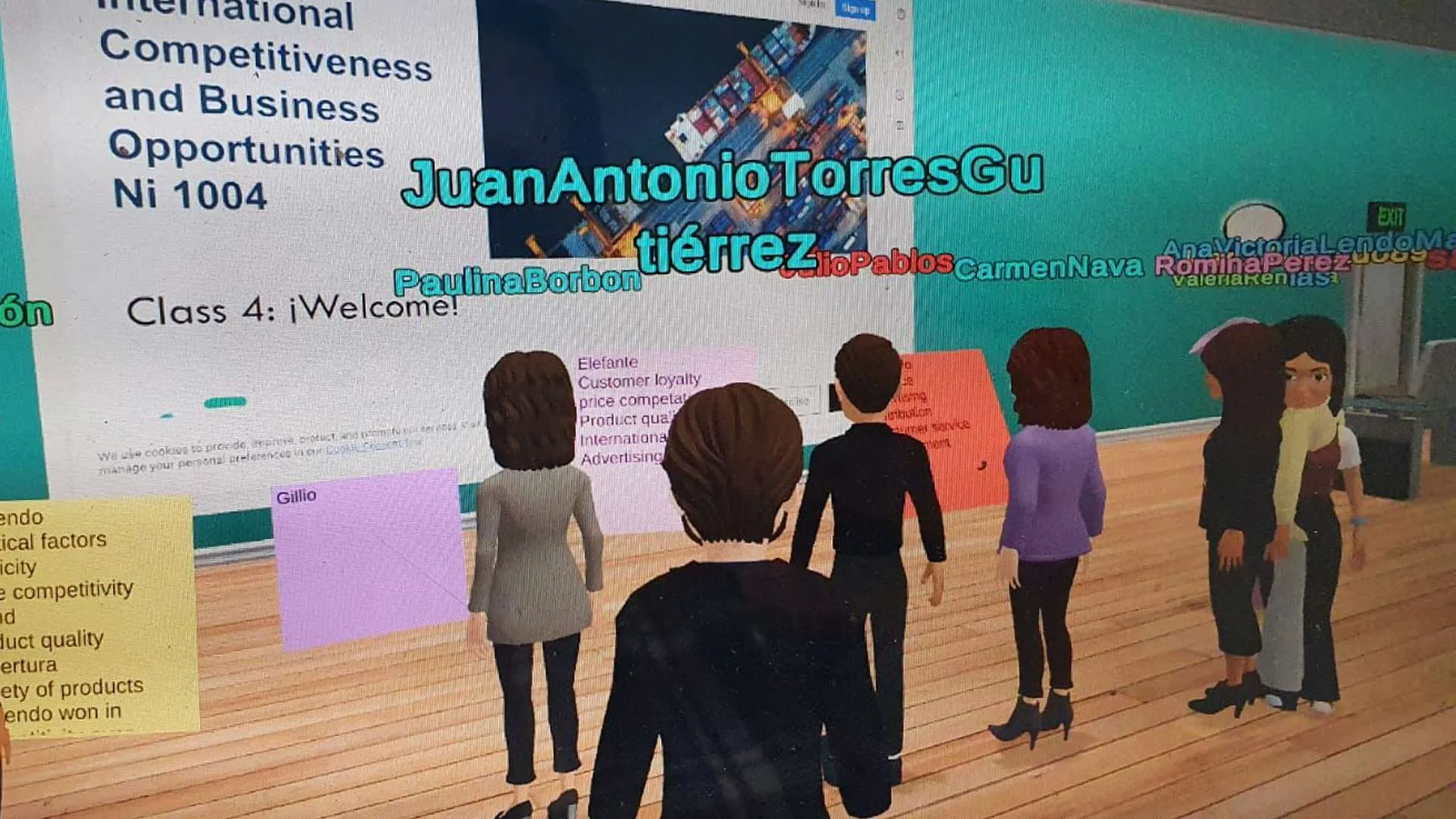 Visualización del mundo virtual del metaverso