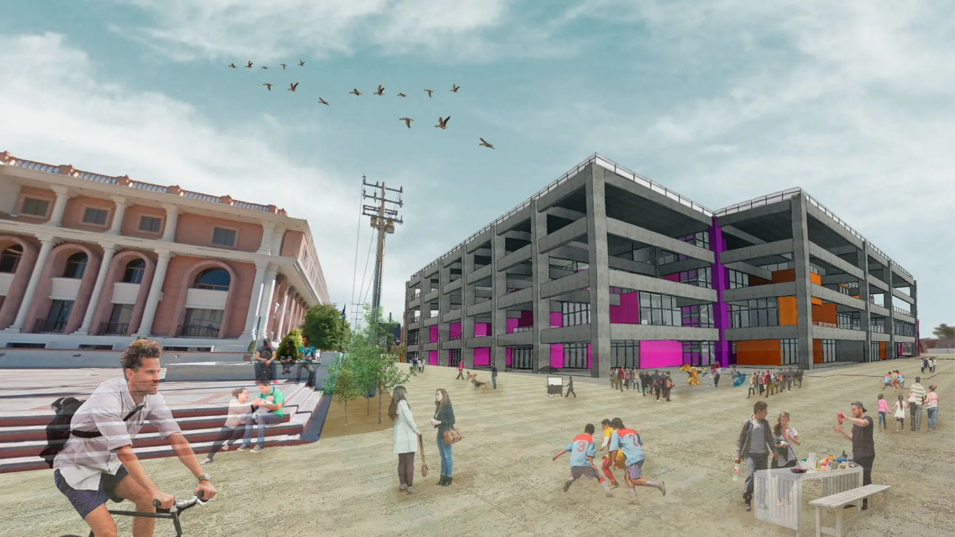 Render de intervencion parque lineal hidalgo