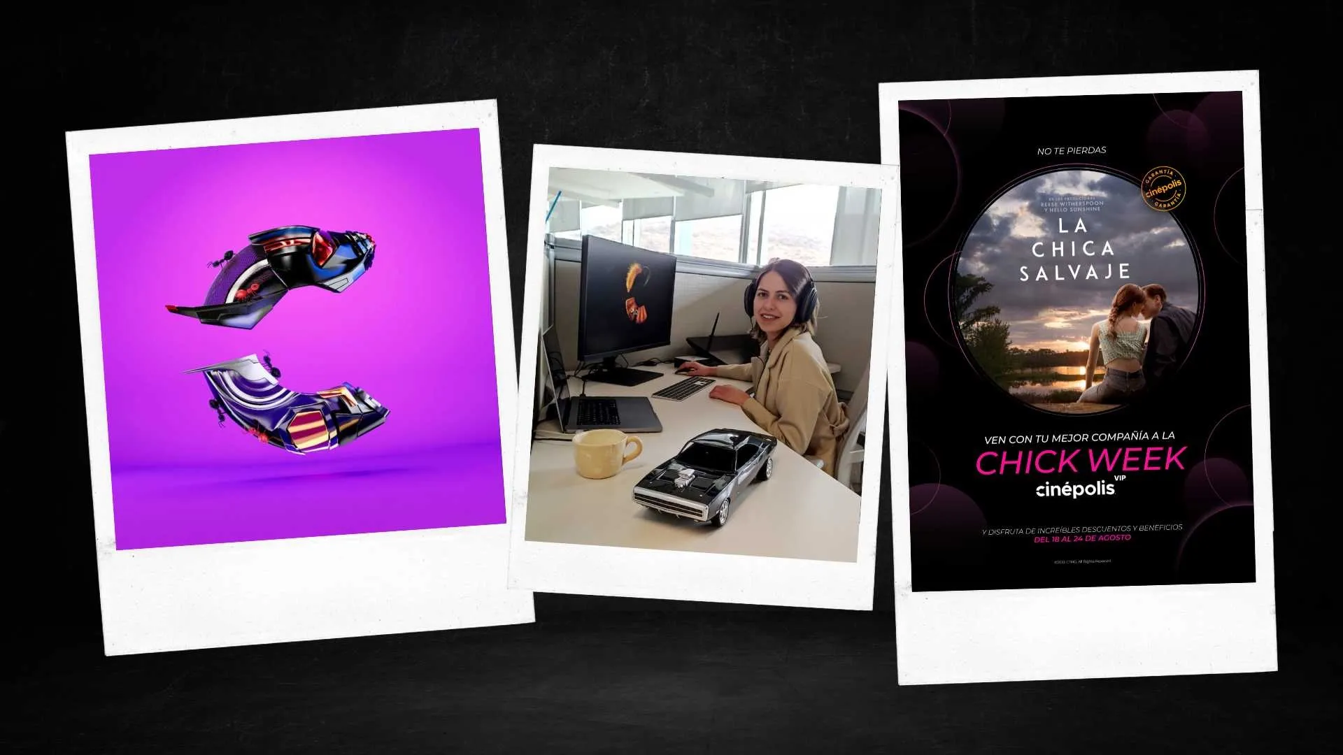 Mayra Tejeda, es EXATEC de Animación y Arte Digital del Tec de Monterrey campus Morelia y ahora trabaja haciendo los diseños de Cinépolis.