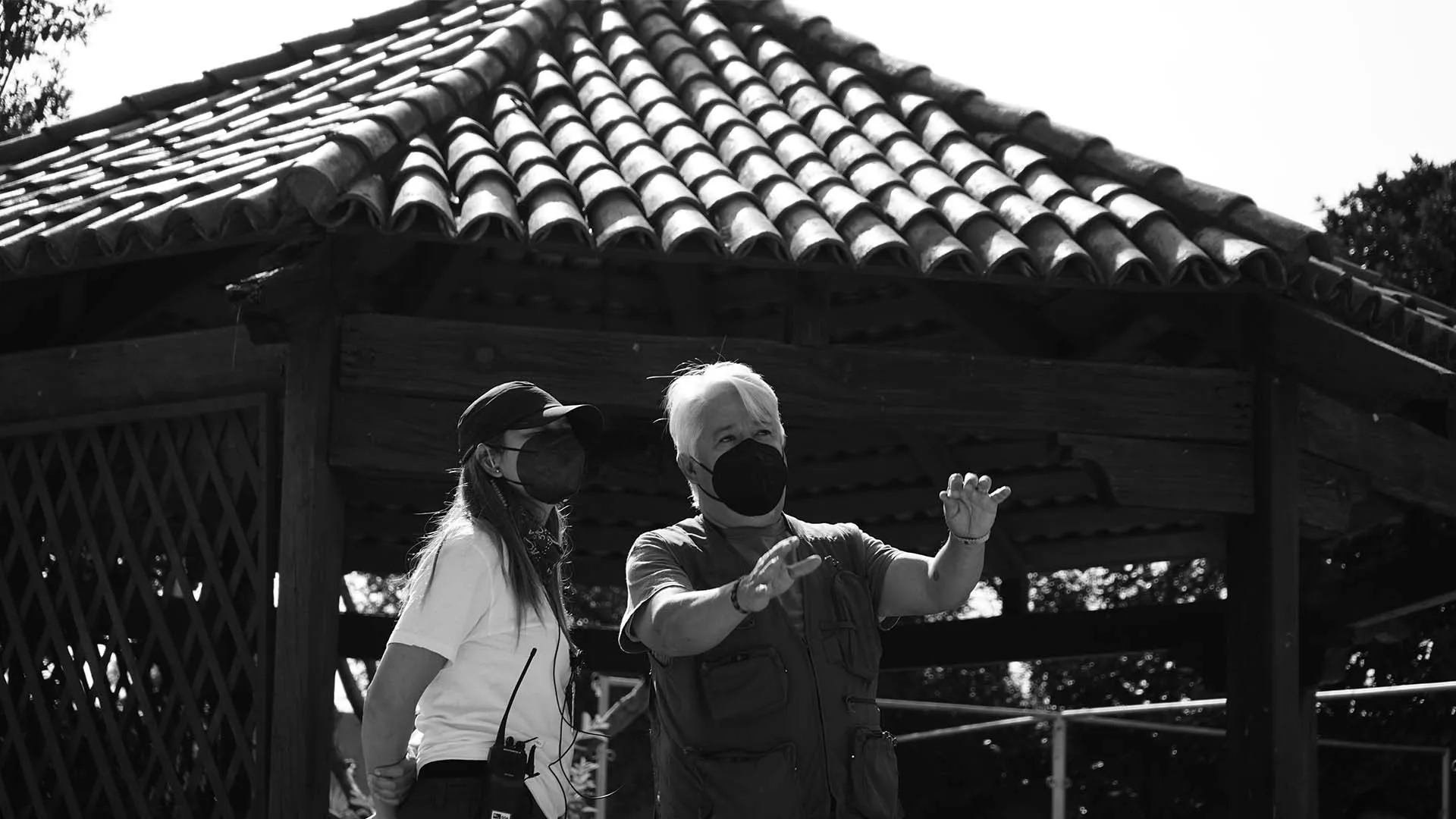 José Luis Olivares durante la filmación de su película