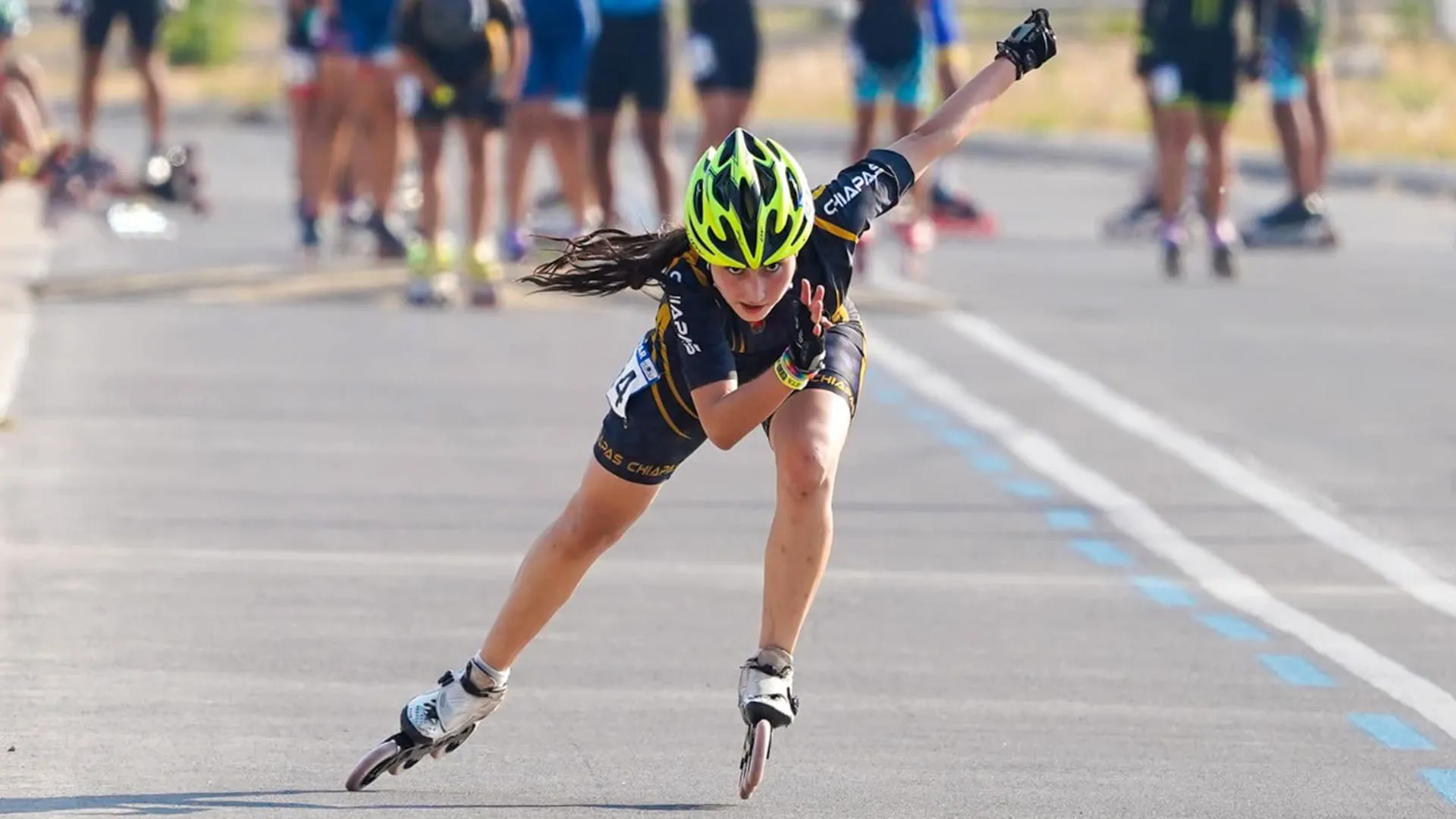 María Fernanda Ordaz, representante chiapaneca de patinaje en ruedas