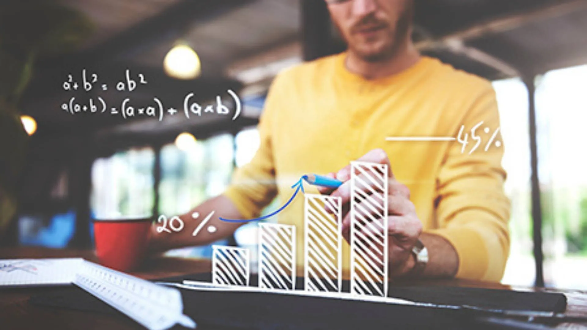 Persona analizando gráficos 