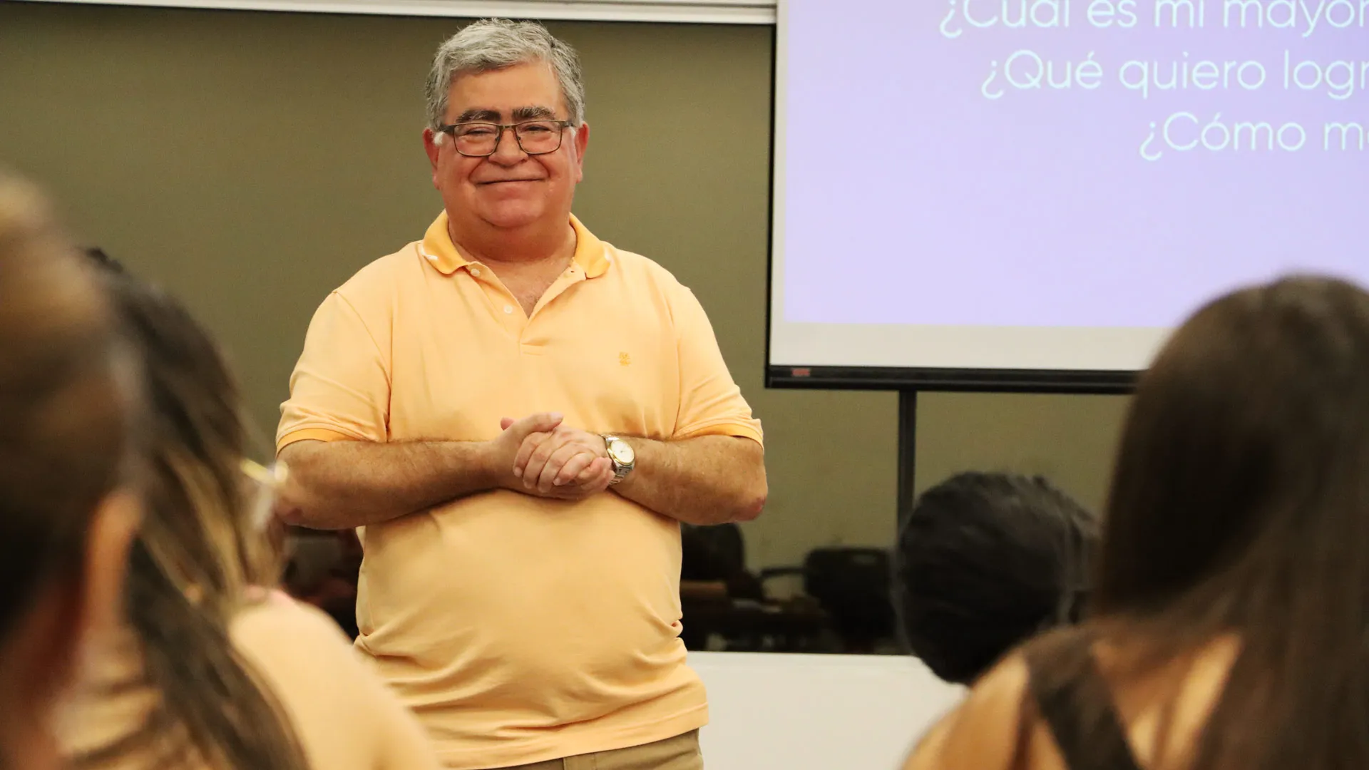 José Luis Montes durante la última clase de LPO.