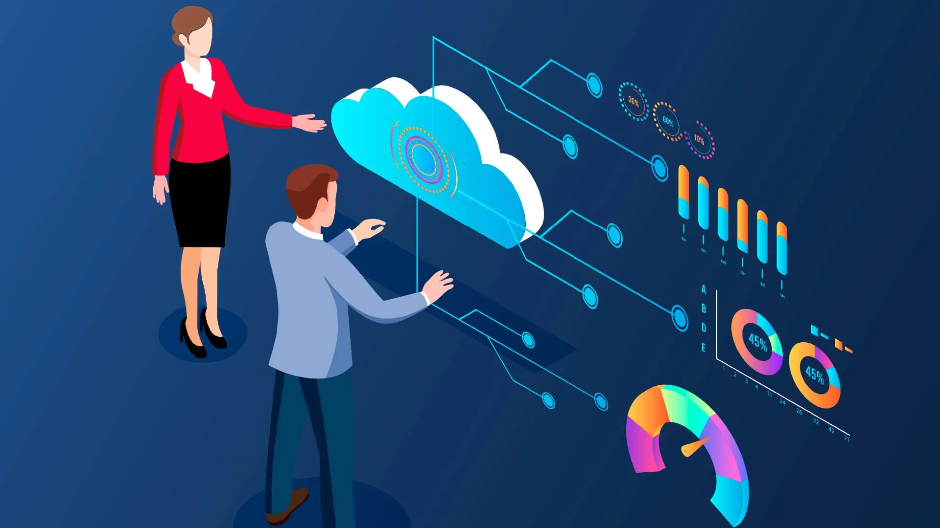 Imagen ilustrativa de la nube de almacenamiento