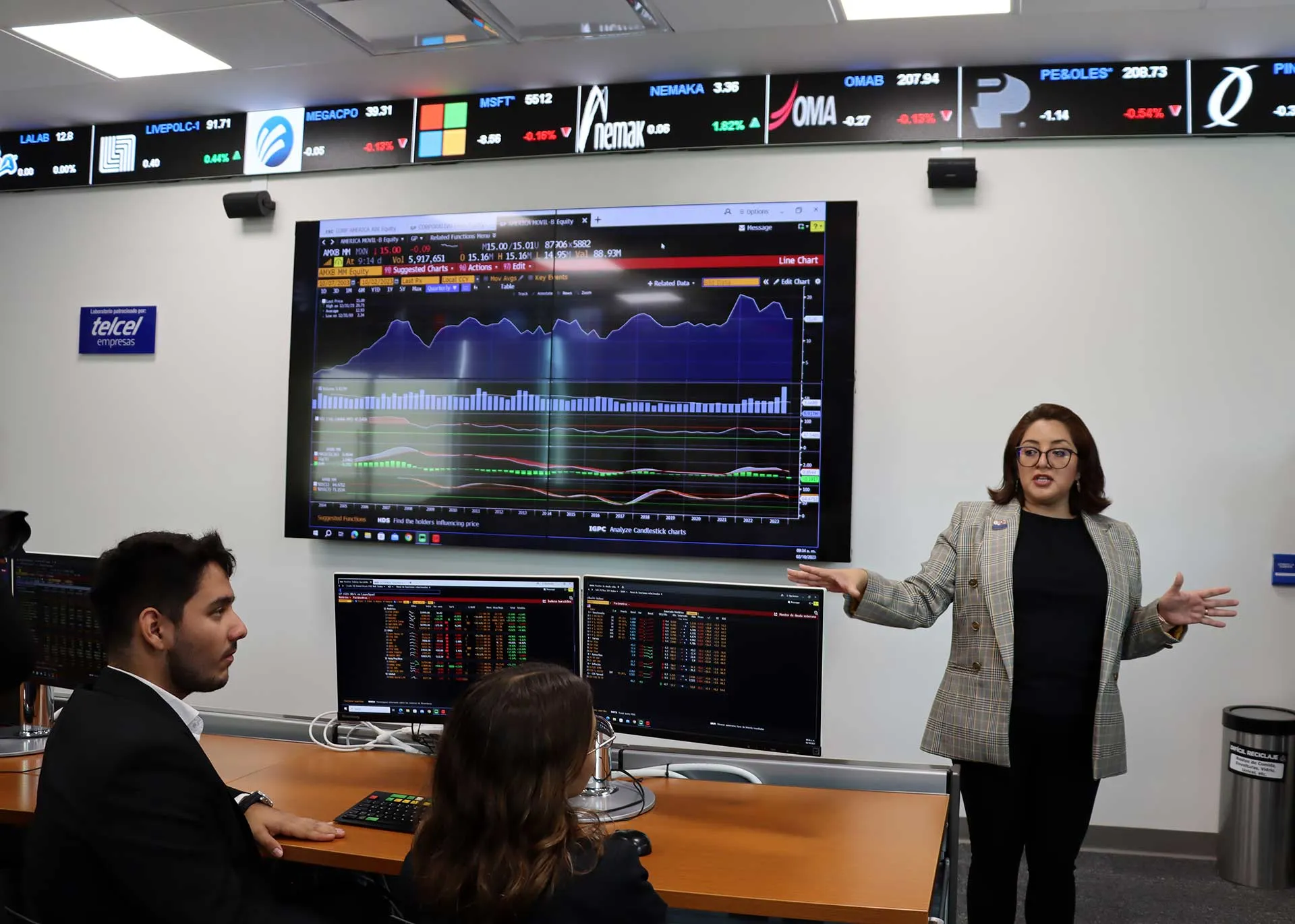 Laboratorio para análisis financiero e innovación Telcel Empresas en Tec Guadalajara. 