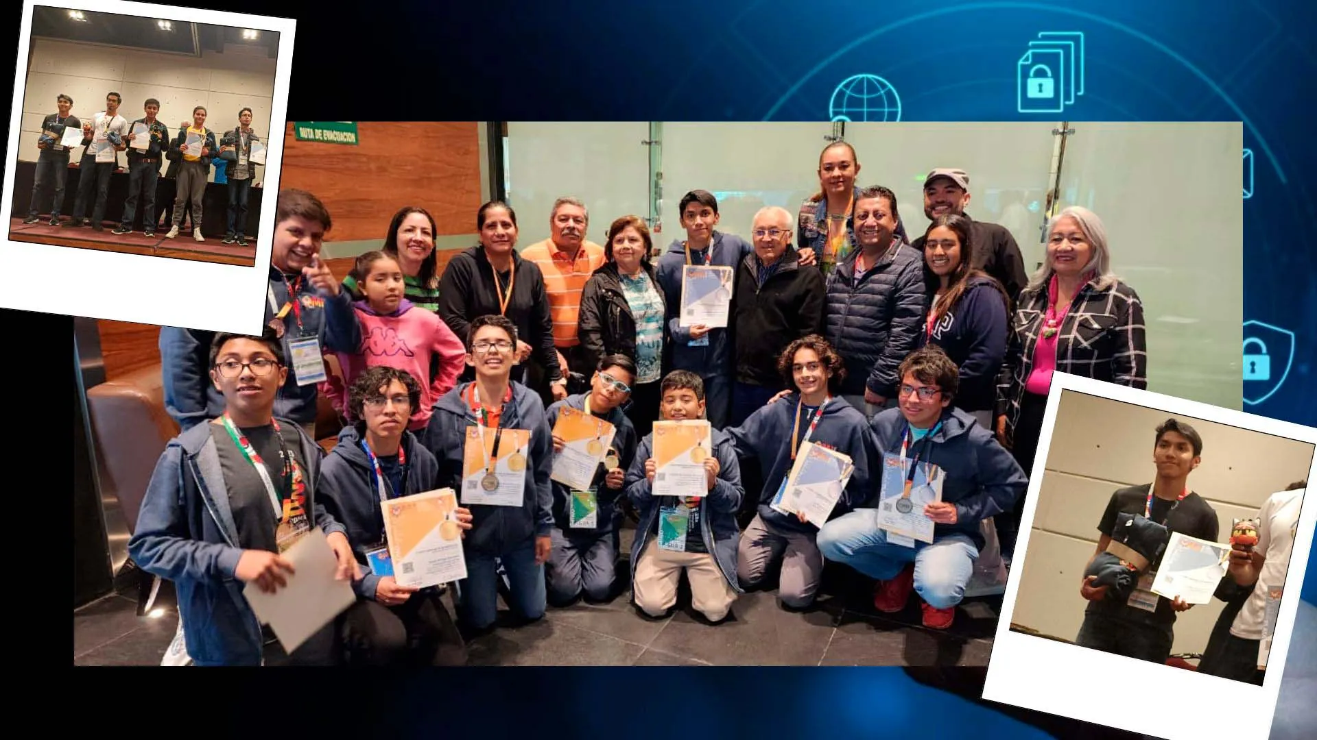 Fernando Hernández Mena recibiendo la medalla de plata en la Olimpiada Mexicana de Informática