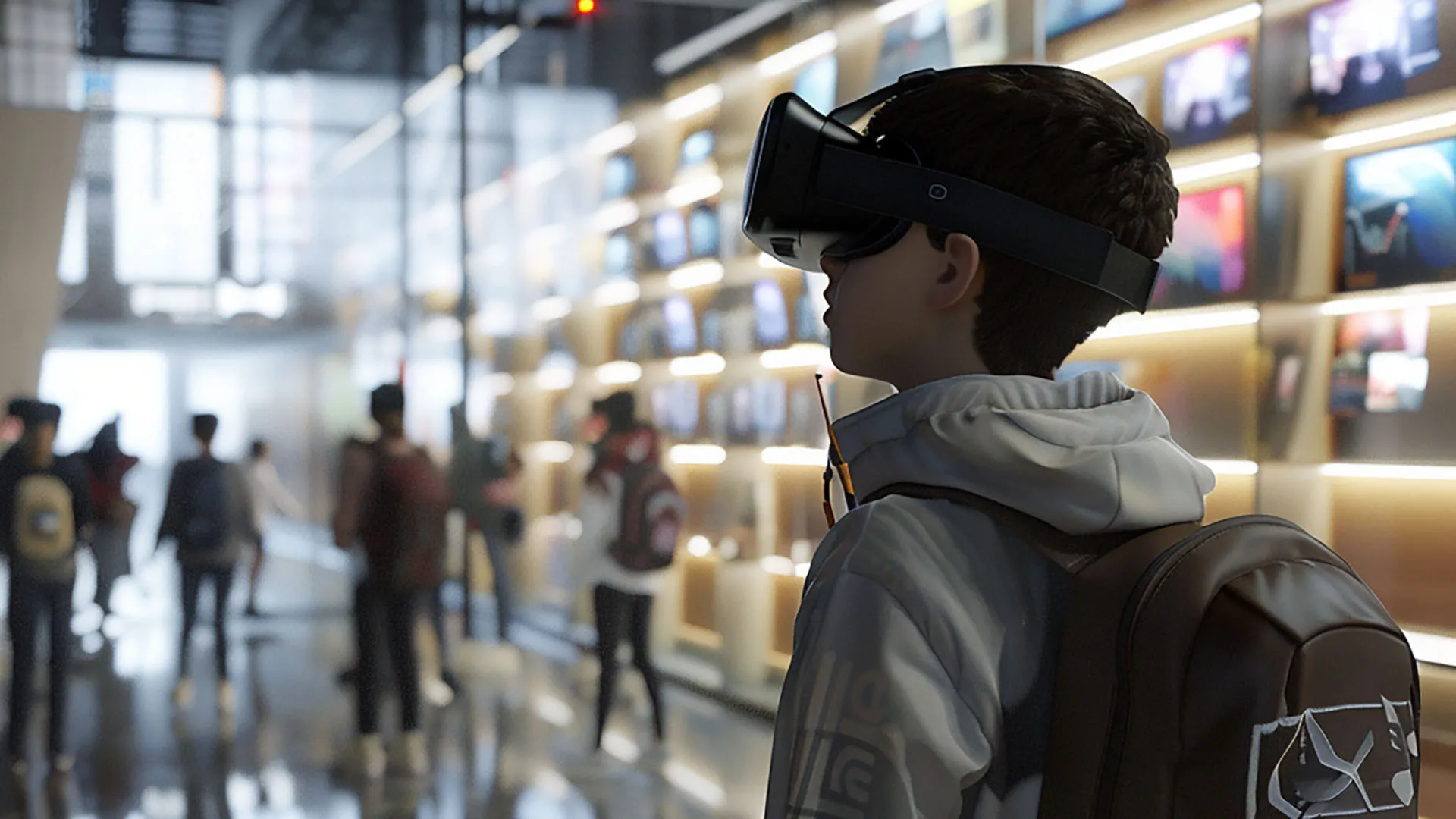 Representación de alumnos utilizando los lentes de realidad virtual del proyecto