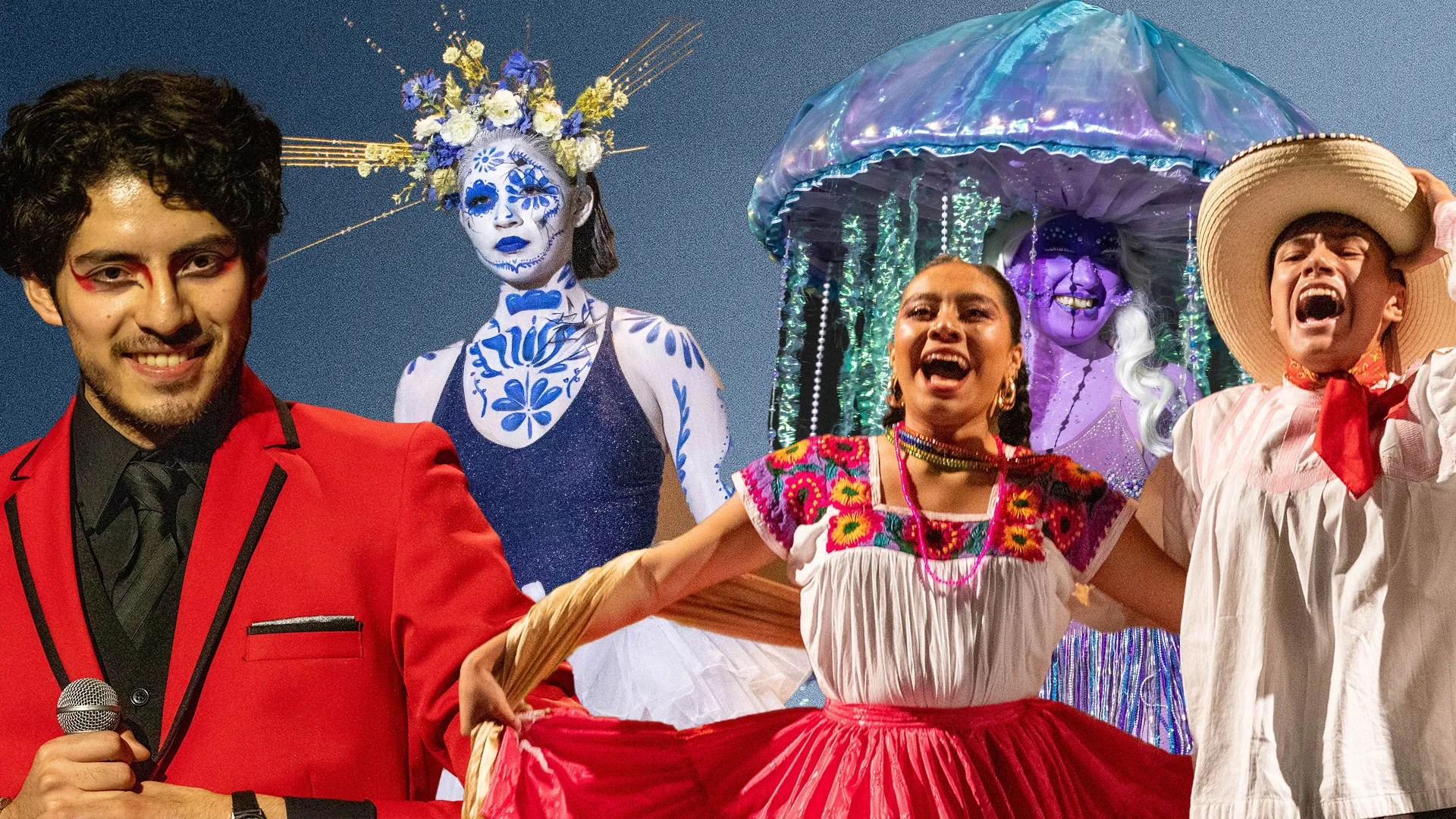 Alumnos de diversos campus en su performance dentro de Tec Talent, uno de los concursos de VibrArt 2024