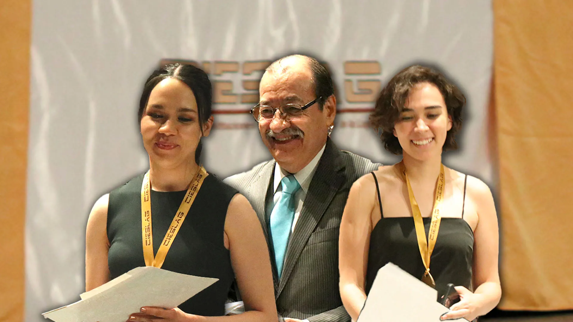 Collage con 2 estudiantes y 1 profesor del Tec de Monterrey premiados por la comunidad de instituciones de educación superior en la laguna