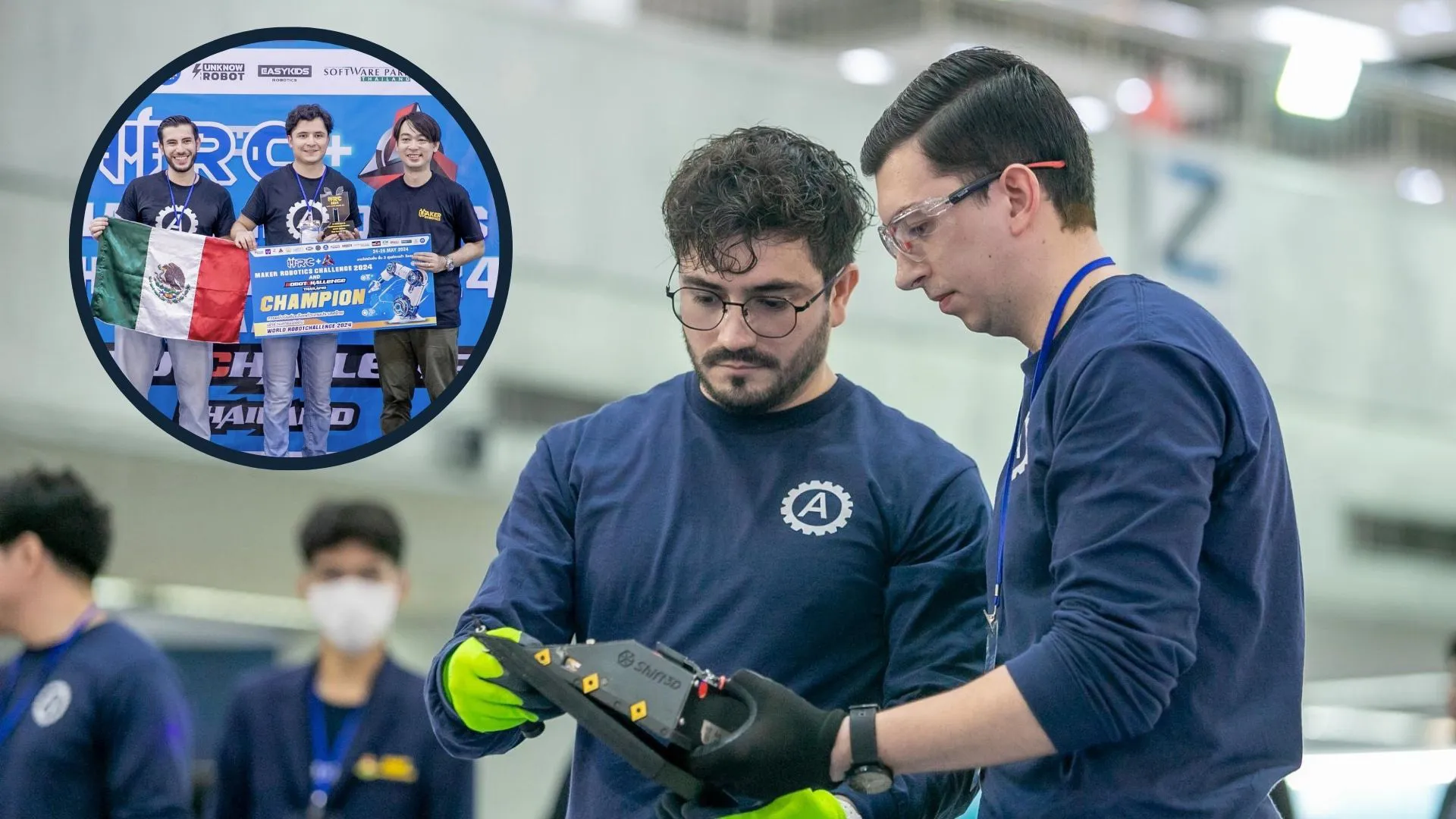 EXATEC durante la competencia de robótica en Tailandia