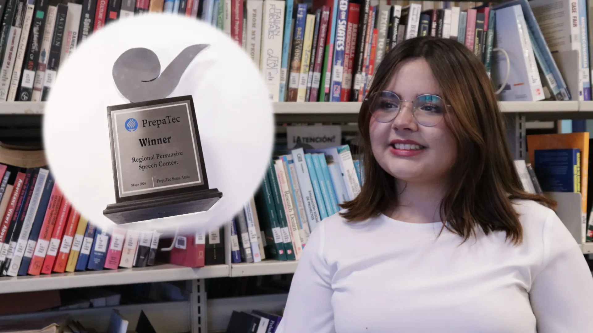 Alejandra Caro, alumna de prepatec Obregón ganadora discurso persuasivo en inglés 2024